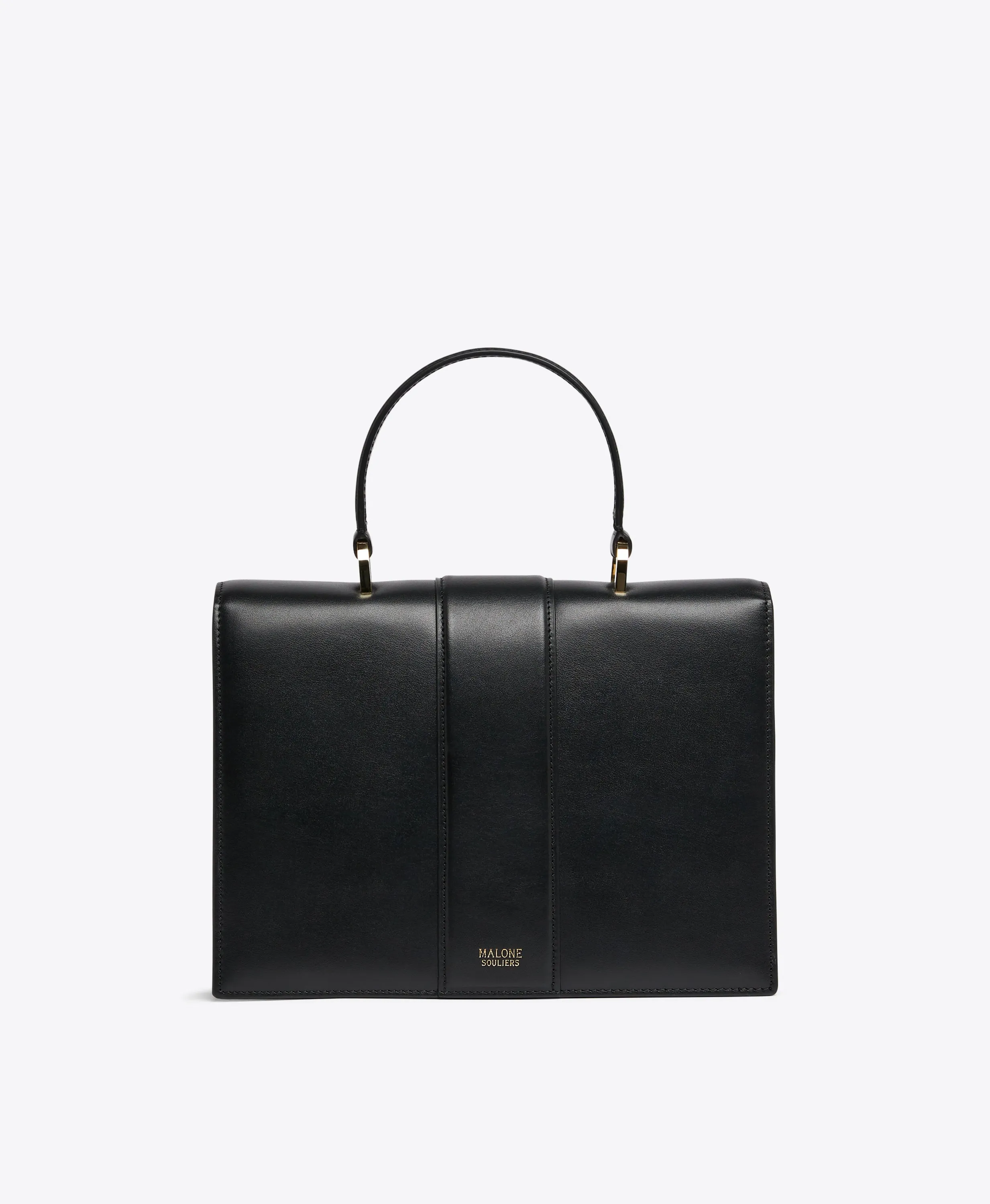 Audrey Black Leather Handbag