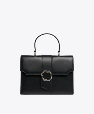 Audrey Black Leather Handbag