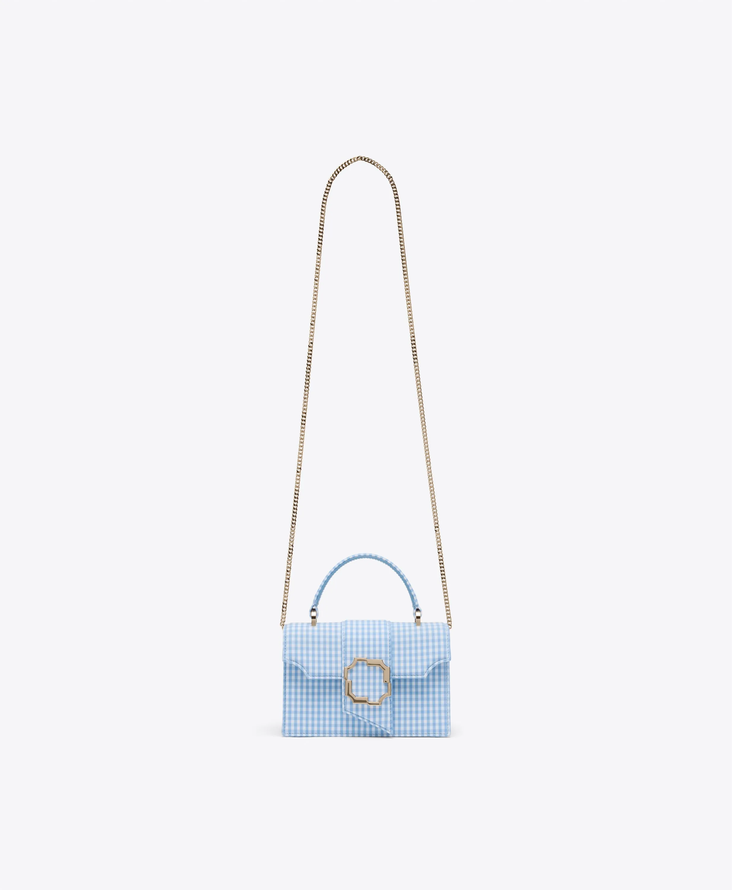 Audrey Blue Gingham Mini Handbag