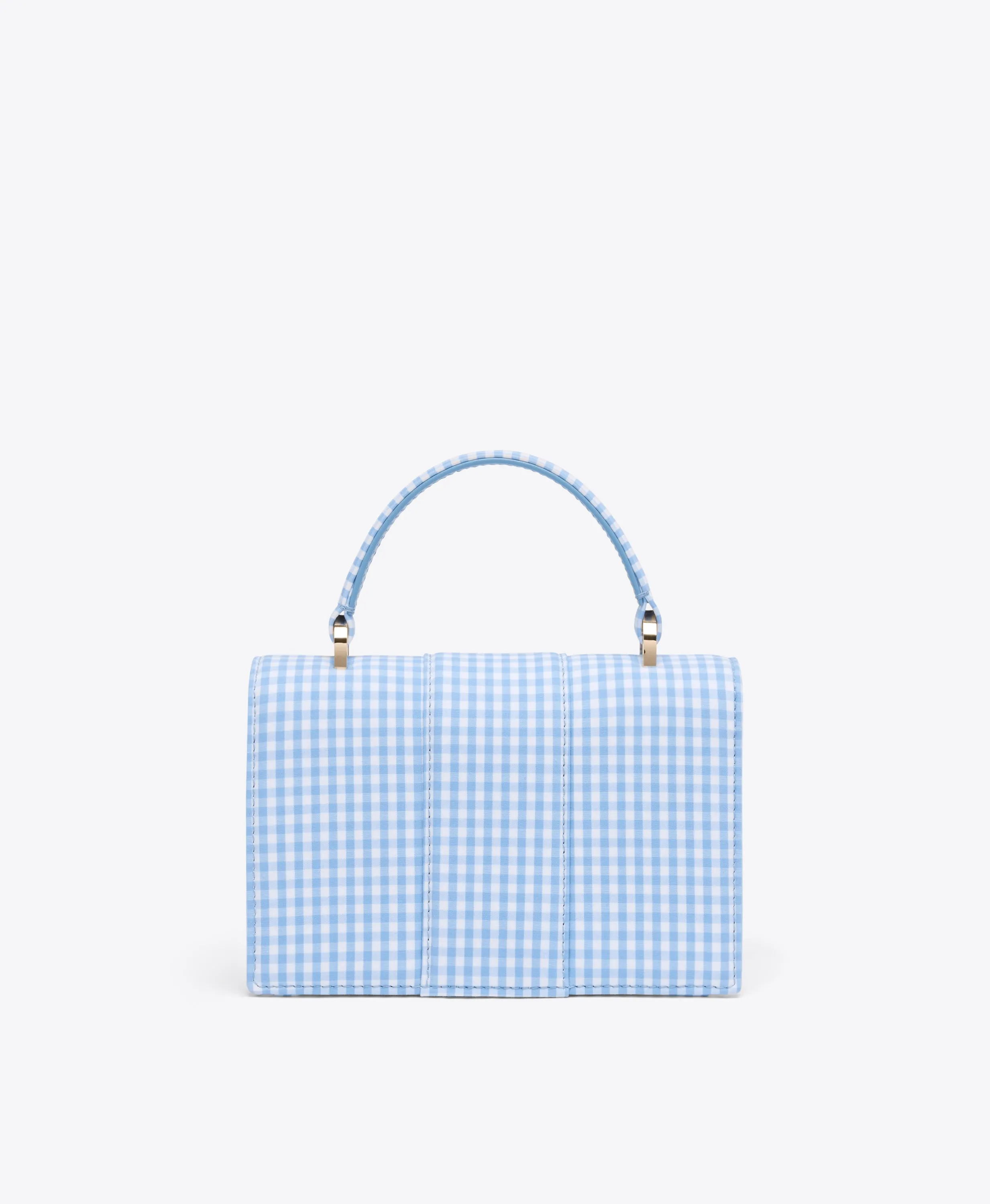 Audrey Blue Gingham Mini Handbag
