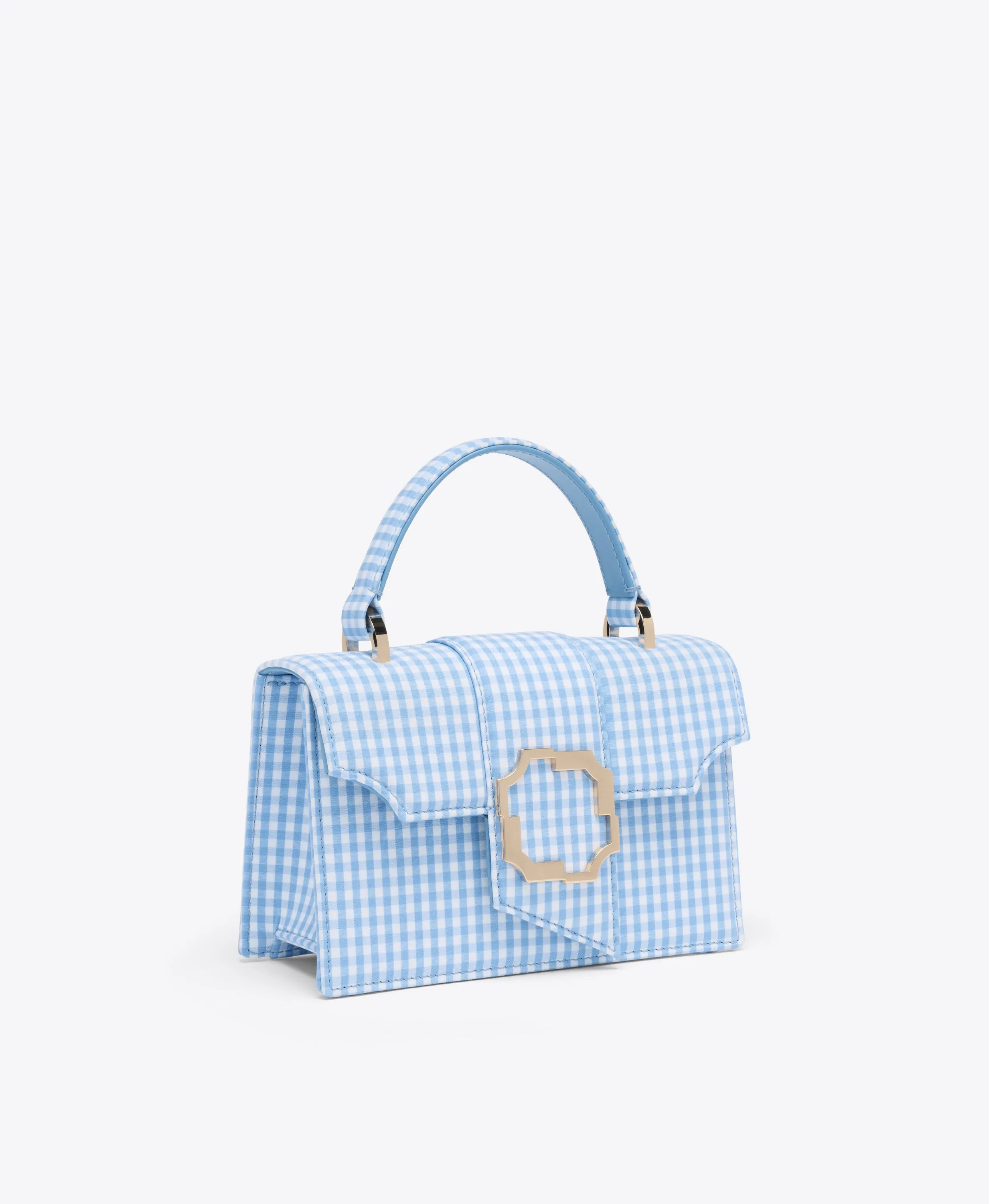 Audrey Blue Gingham Mini Handbag