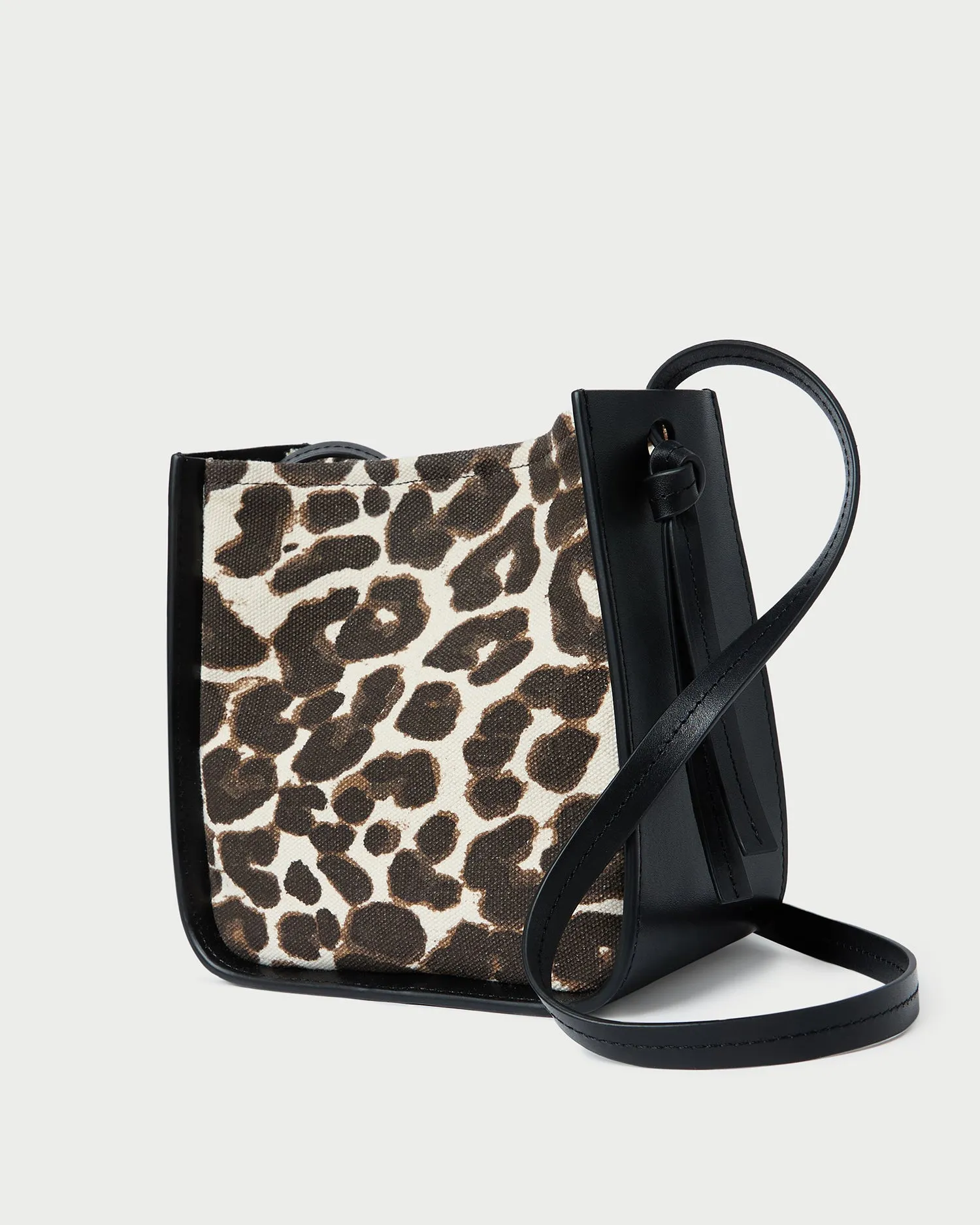 Avalon Leopard/Black Canvas Crossbody