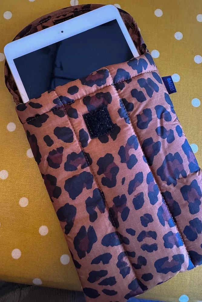Baggu Puffy Leopard Check 8 Tablet Sleeve