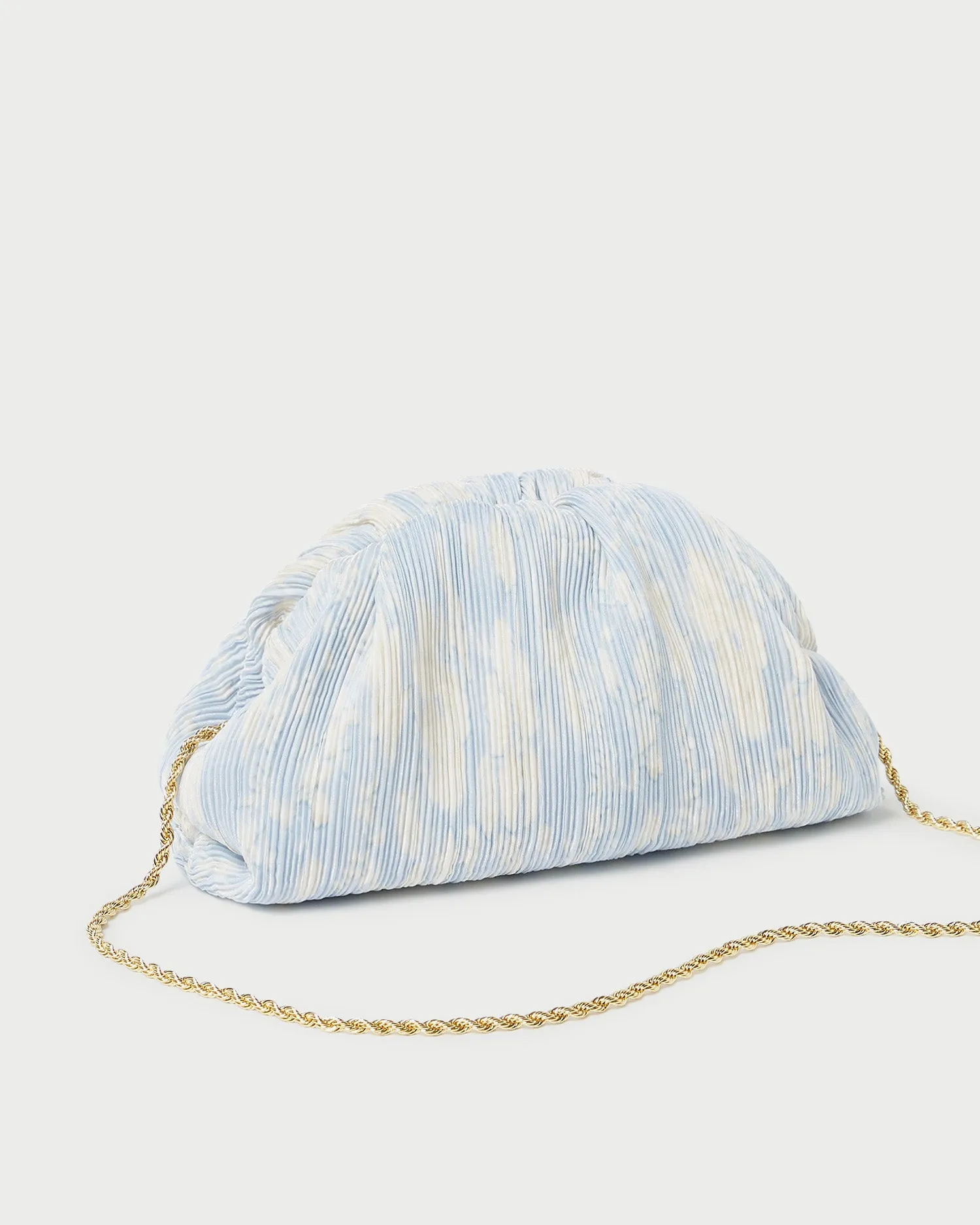Bailey Blue Floral Pleated Clutch