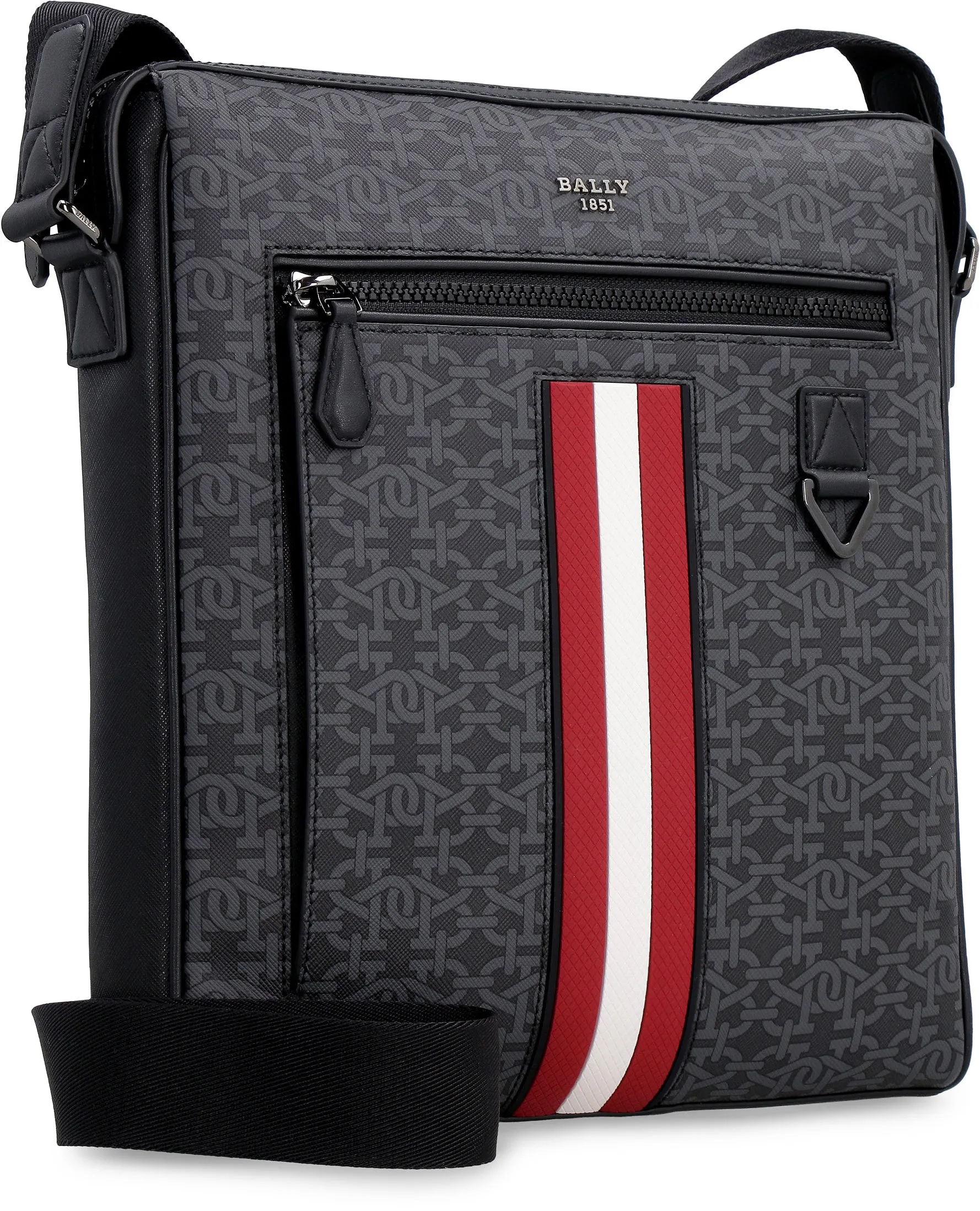 Bally Maco Monogram Stripe-Detailed Messenger Bag