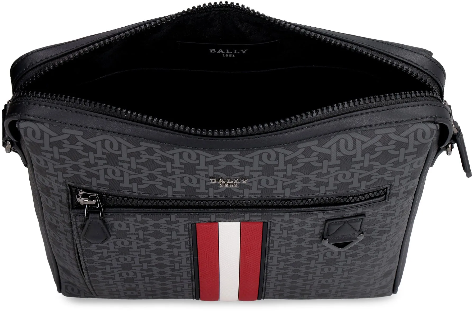 Bally Maco Monogram Stripe-Detailed Messenger Bag