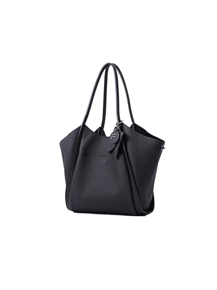 Basket Jacquard with Leather Tote Bag