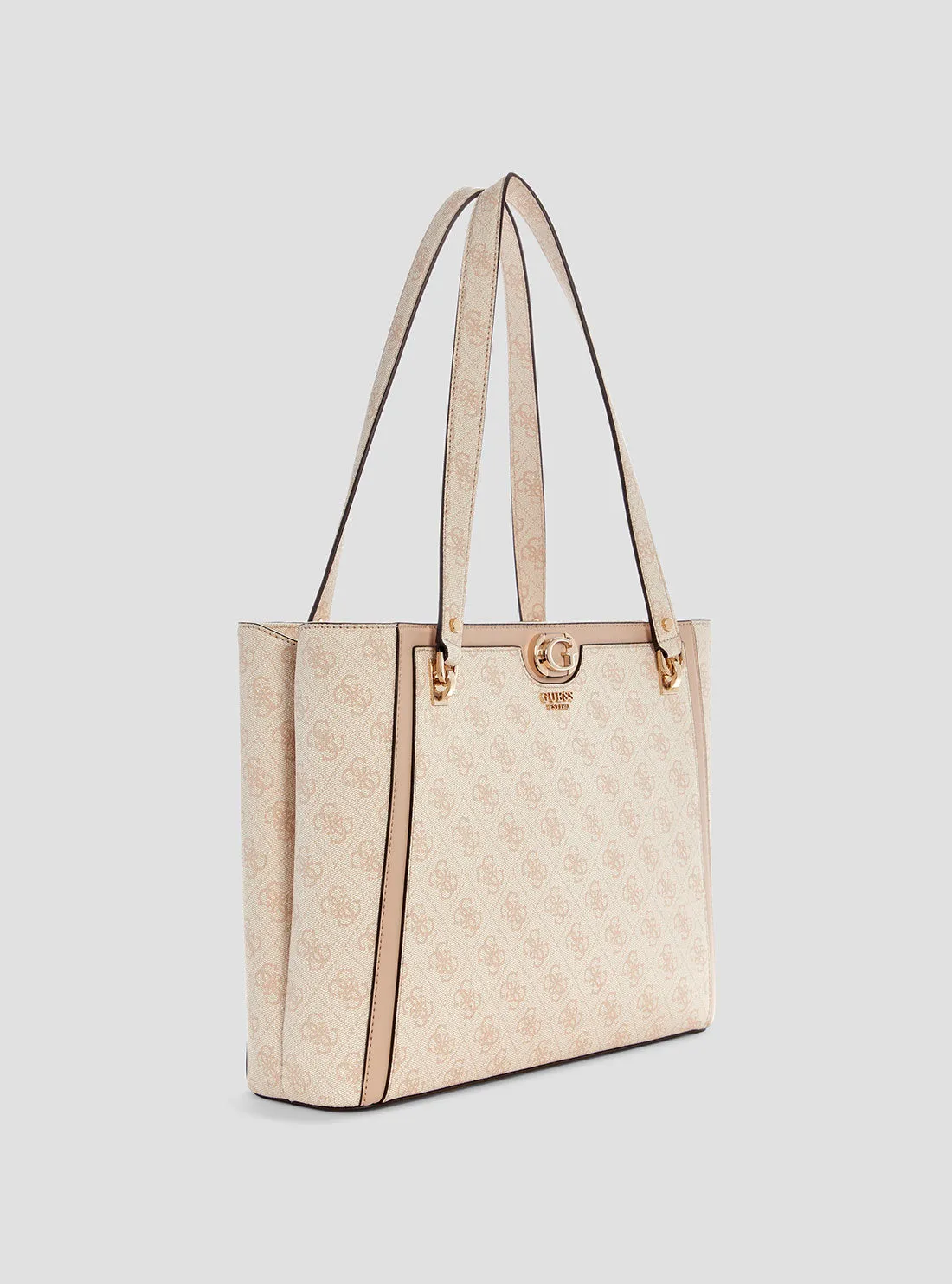 Beige Logo Orlina Noel Tote Bag