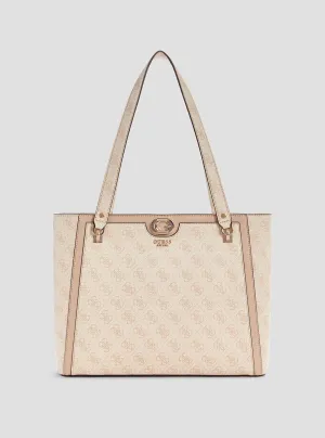 Beige Logo Orlina Noel Tote Bag