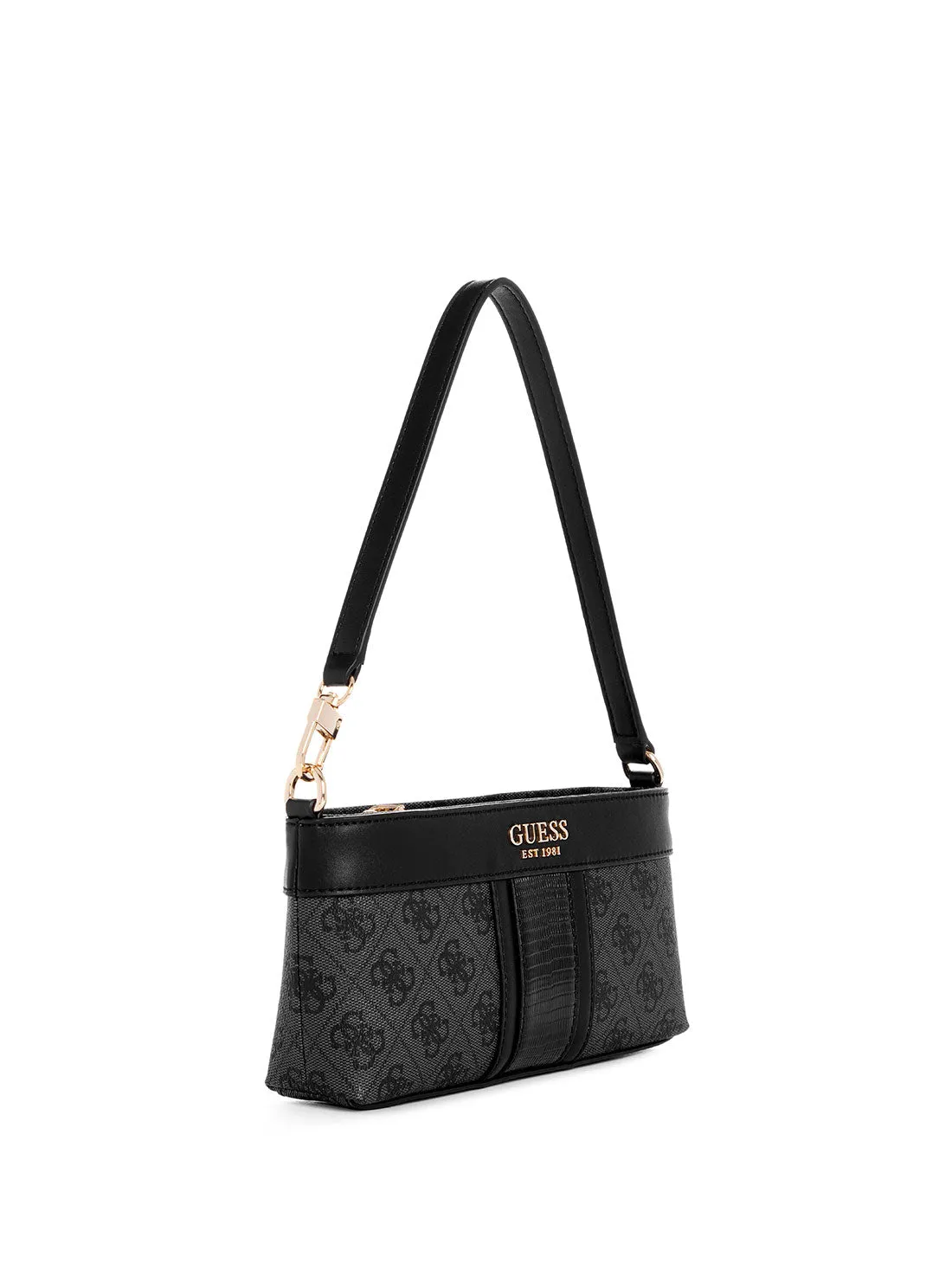 Black Logo Cristiana Mini Shoulder Bag