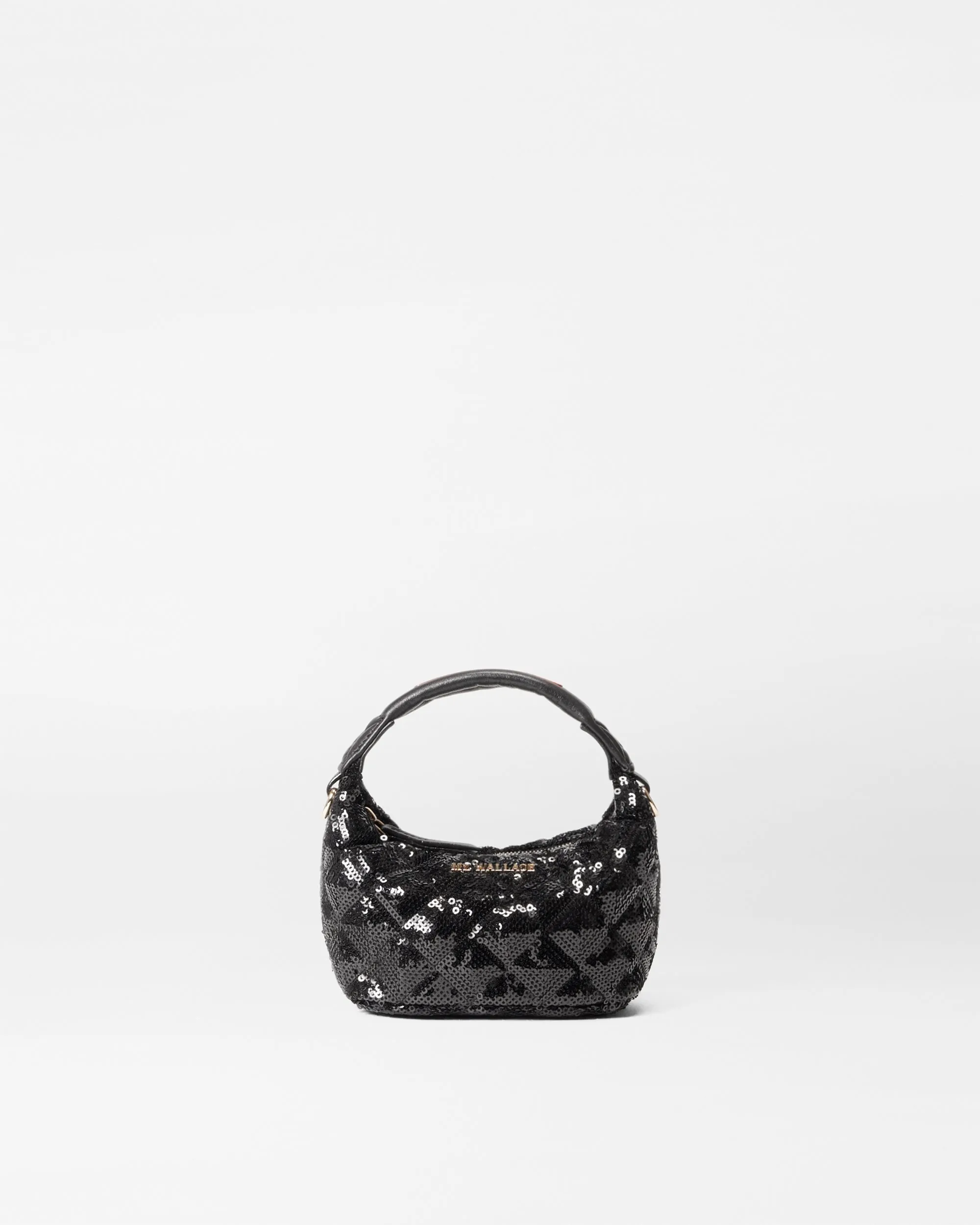 Black Sequin Micro Hobo