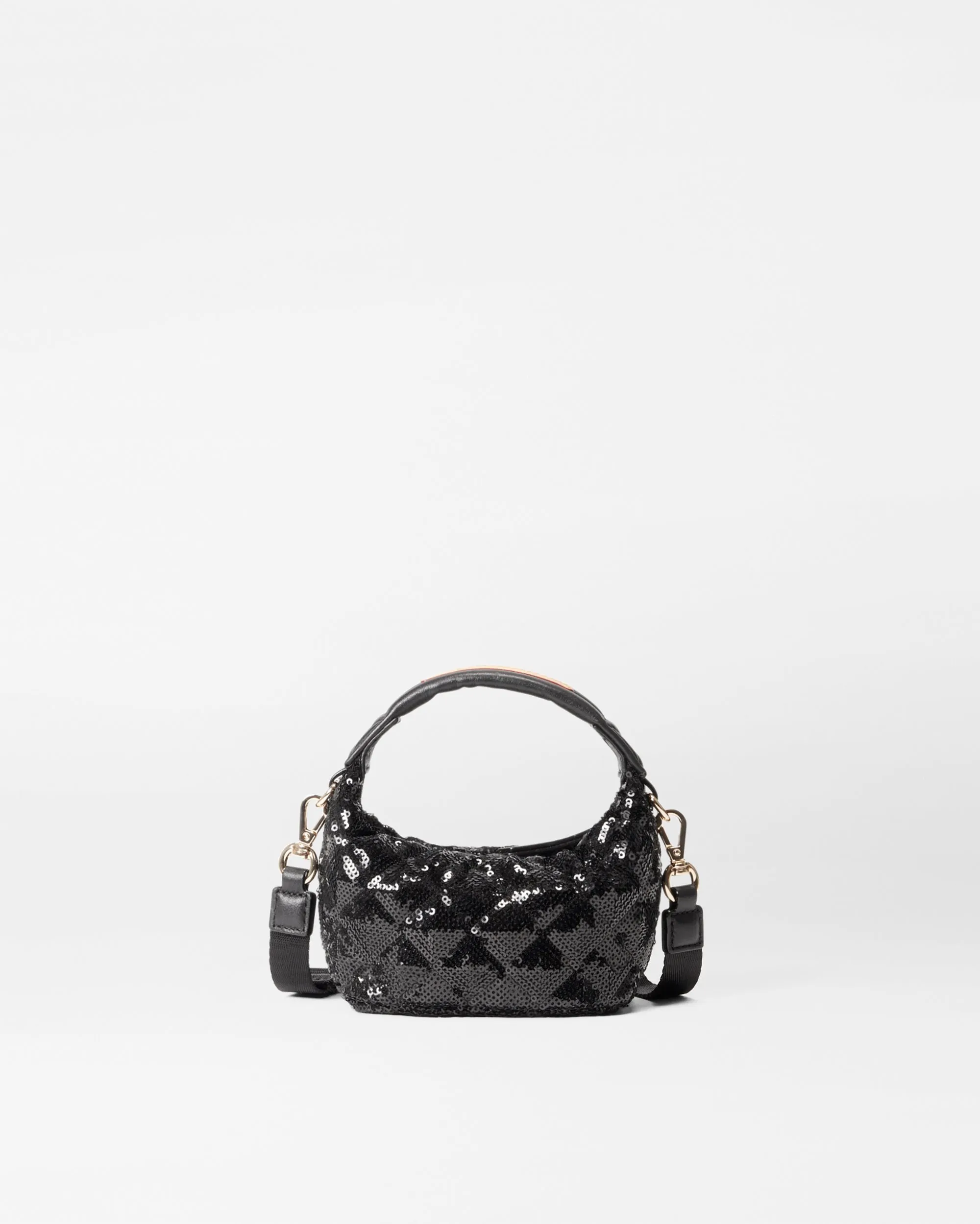 Black Sequin Micro Hobo