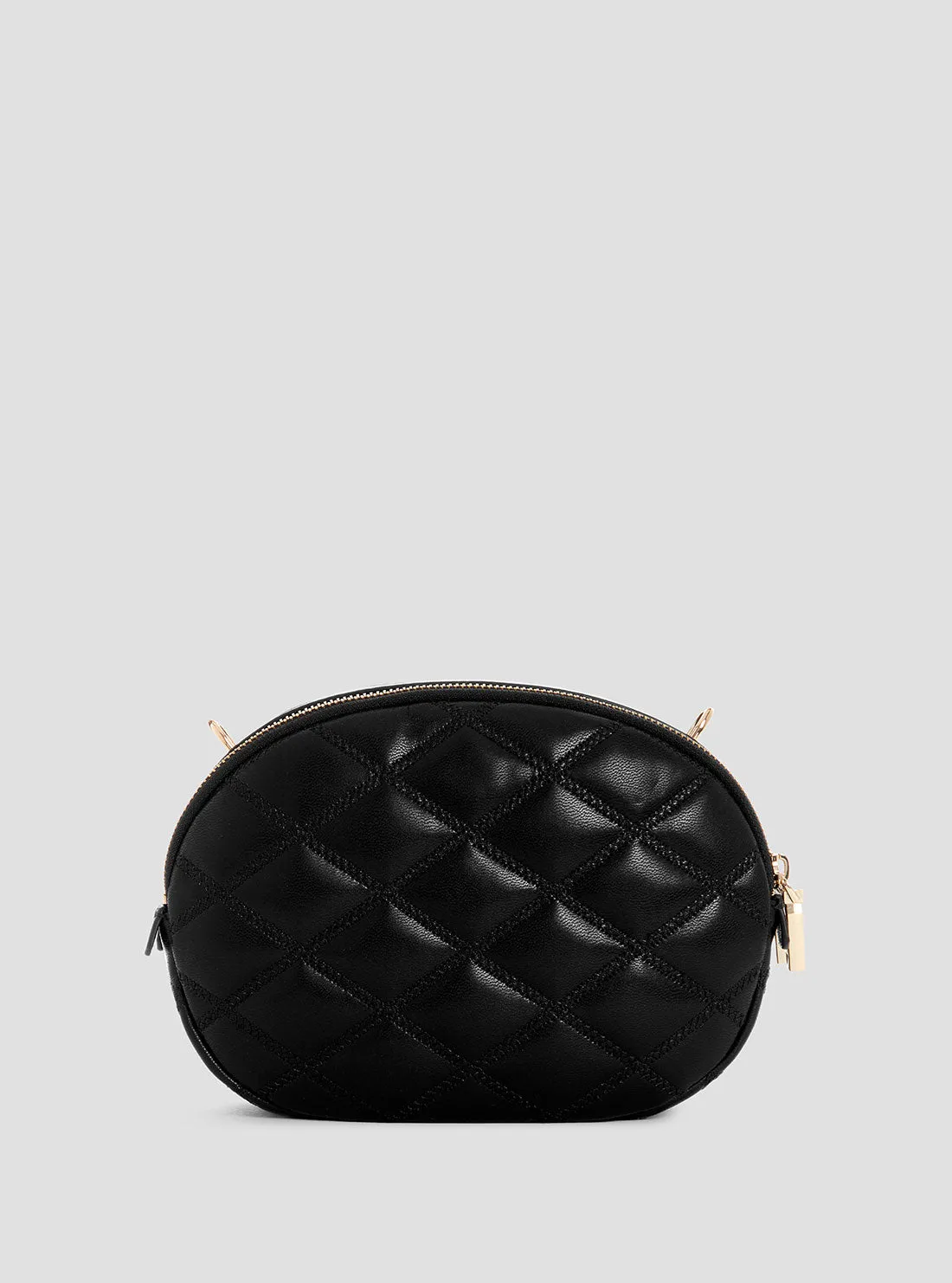 Black Tamsin Double Zip Crossbody
