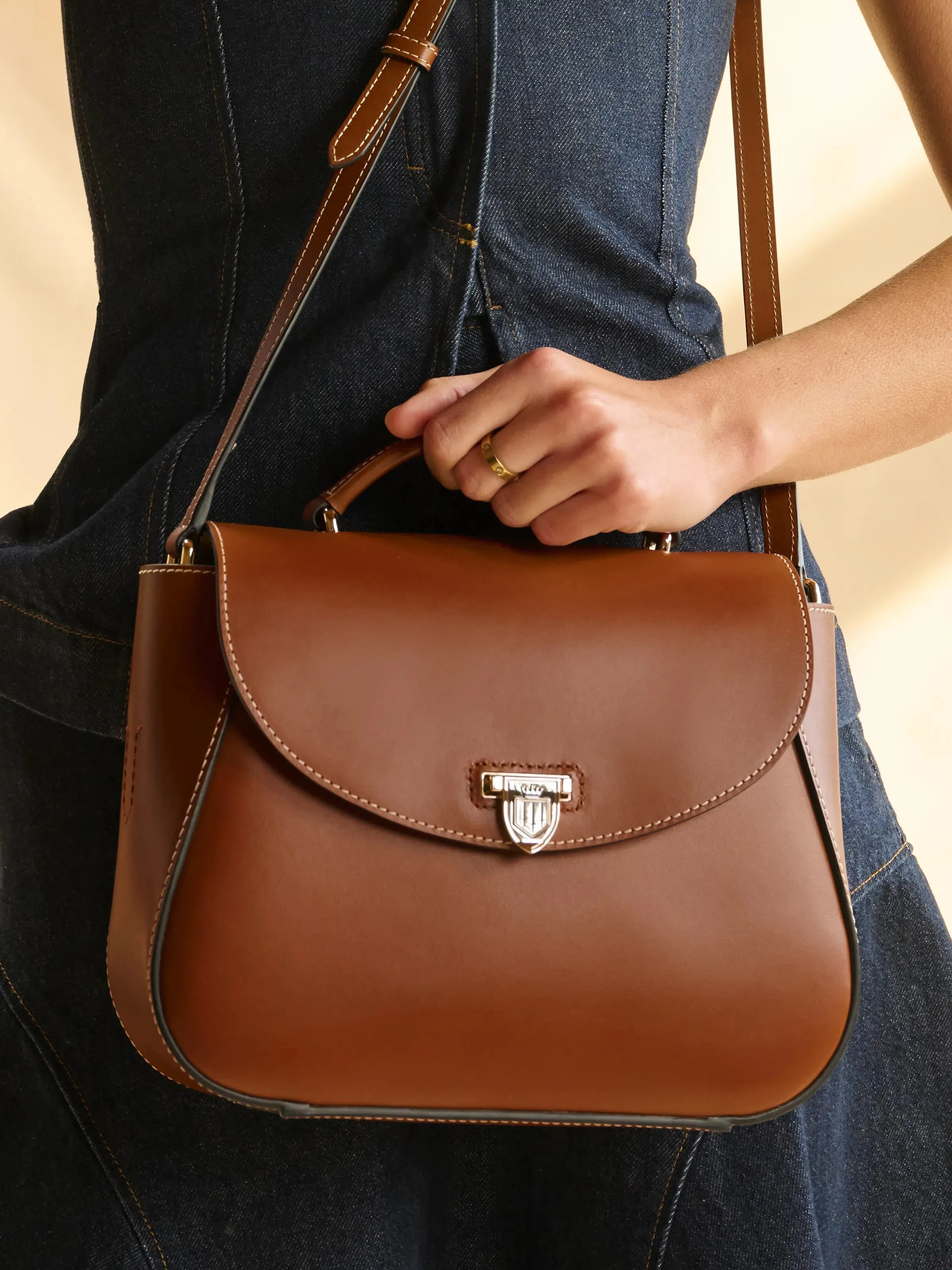 Blenheim Crossbody Bag - Tan Leather