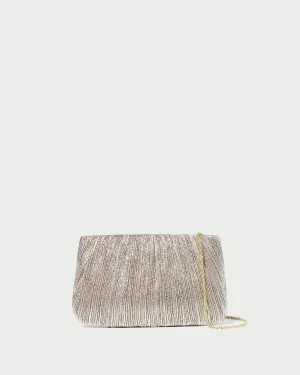 Brit Champagne Flat Pleated Clutch