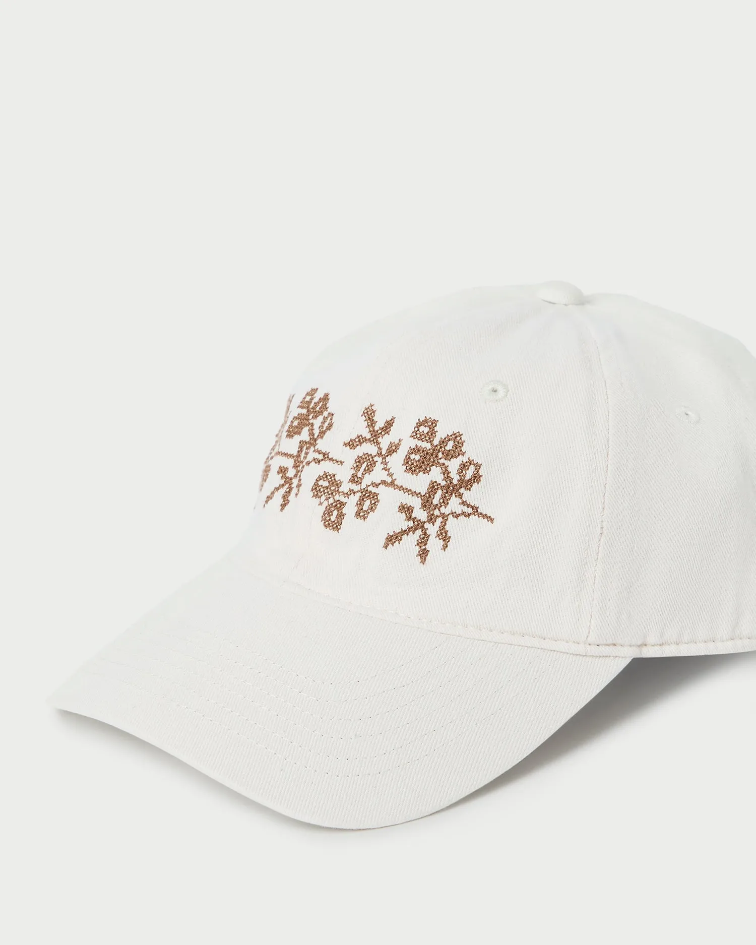 Cairo Natural/Brown Embroidered Cap