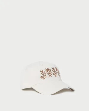 Cairo Natural/Brown Embroidered Cap