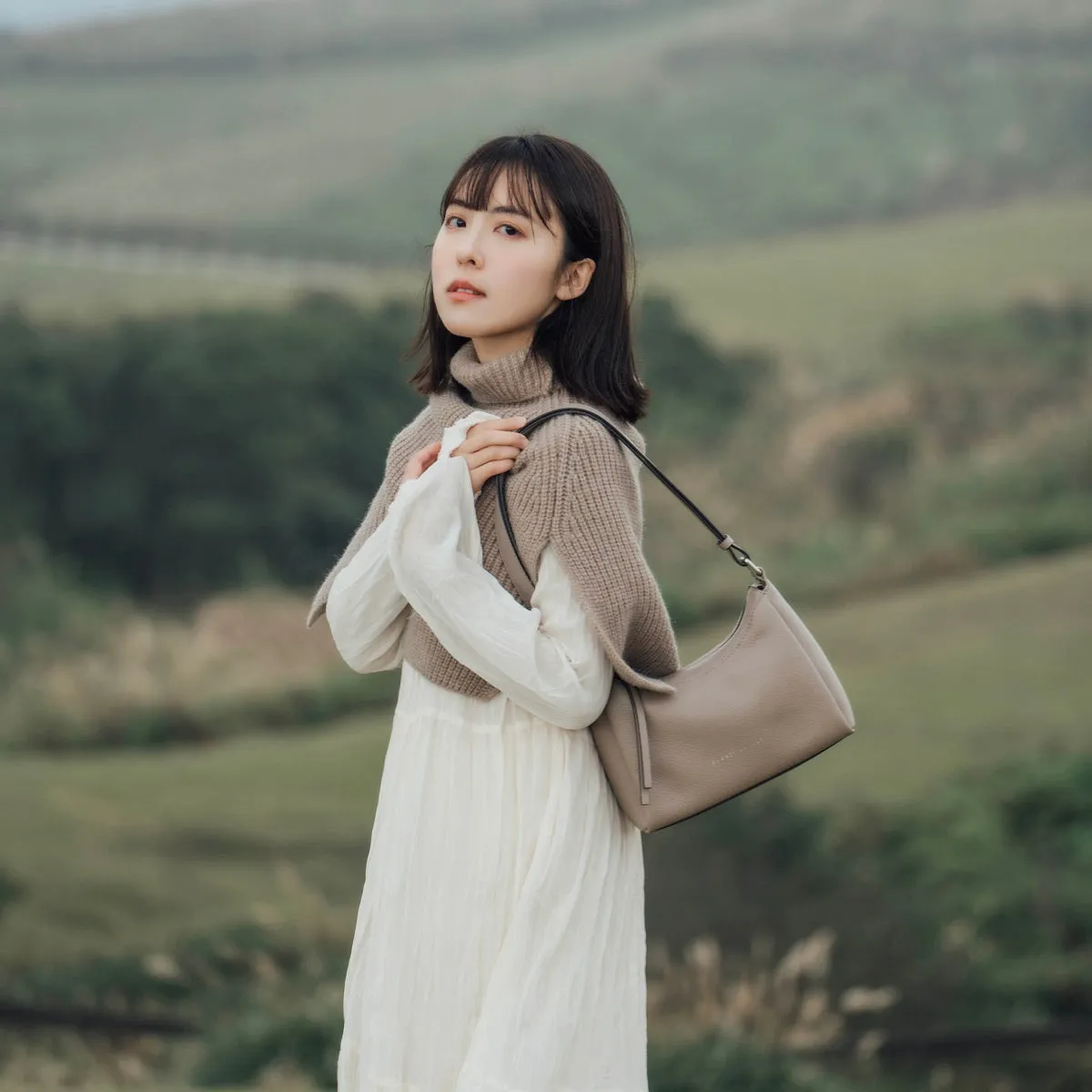 Cameron Leather Shoulder Bag