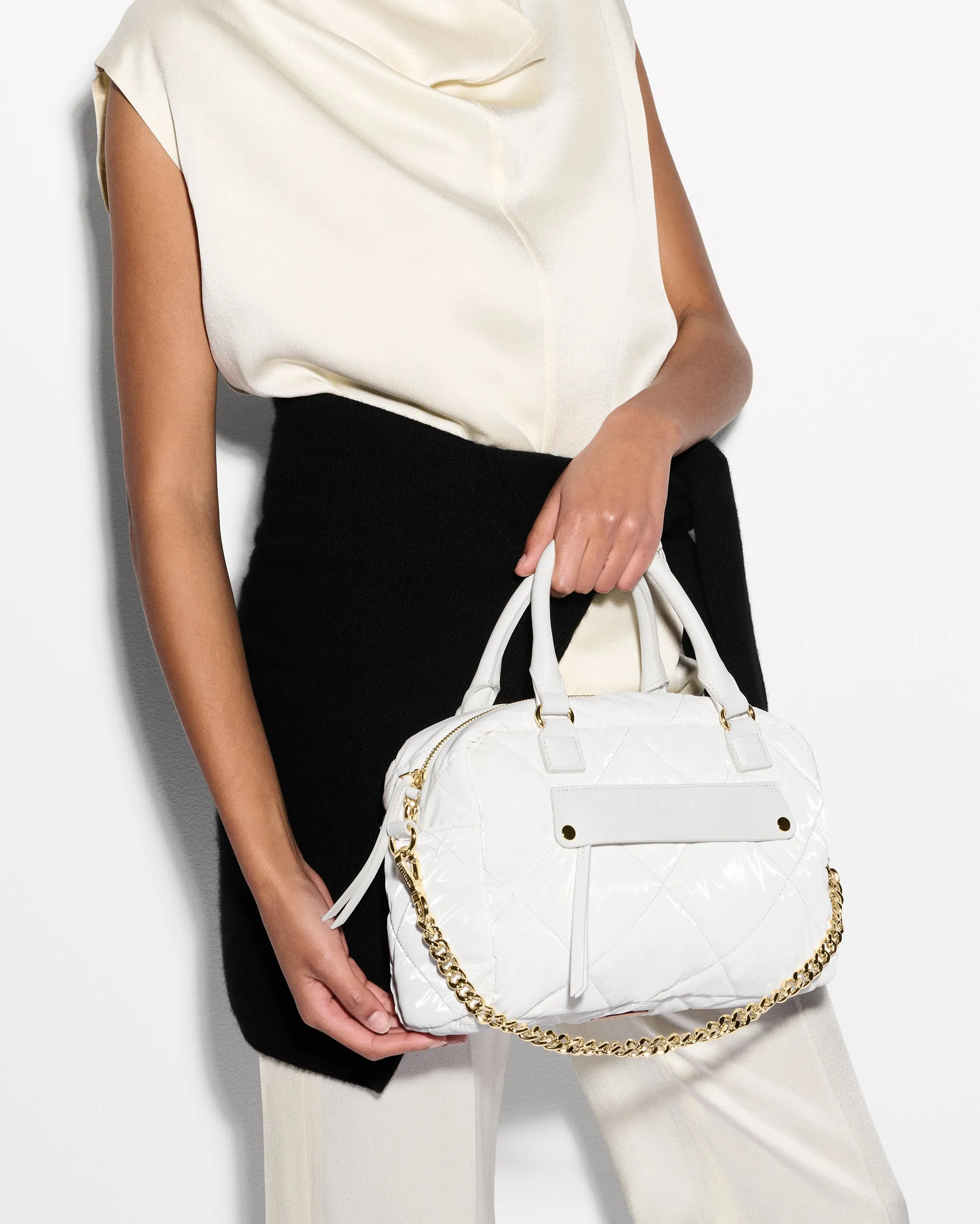 Chalk Liquid Madison Satchel