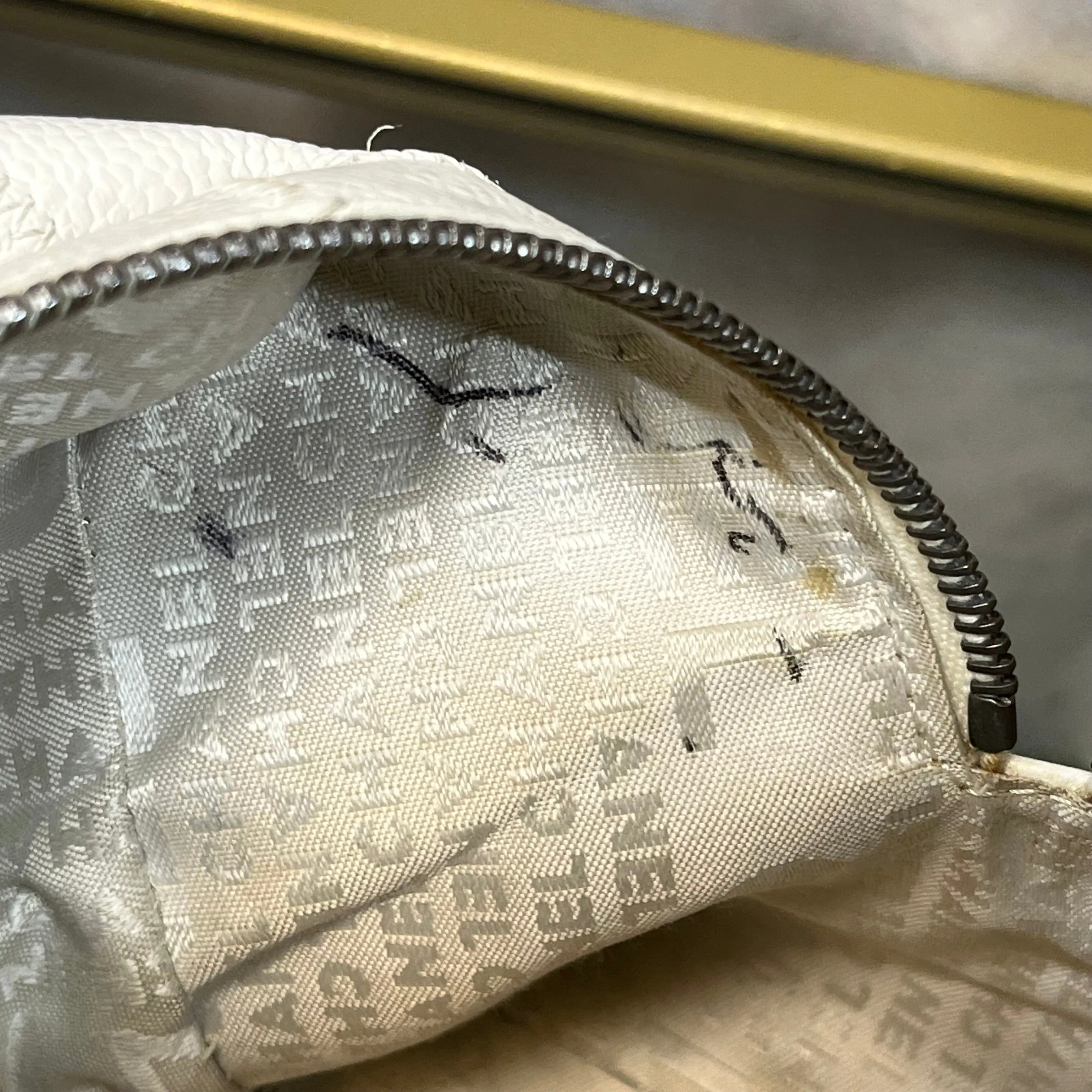 CHANEL LAX Bowler White Caviar Square Stitched Satchel Bag