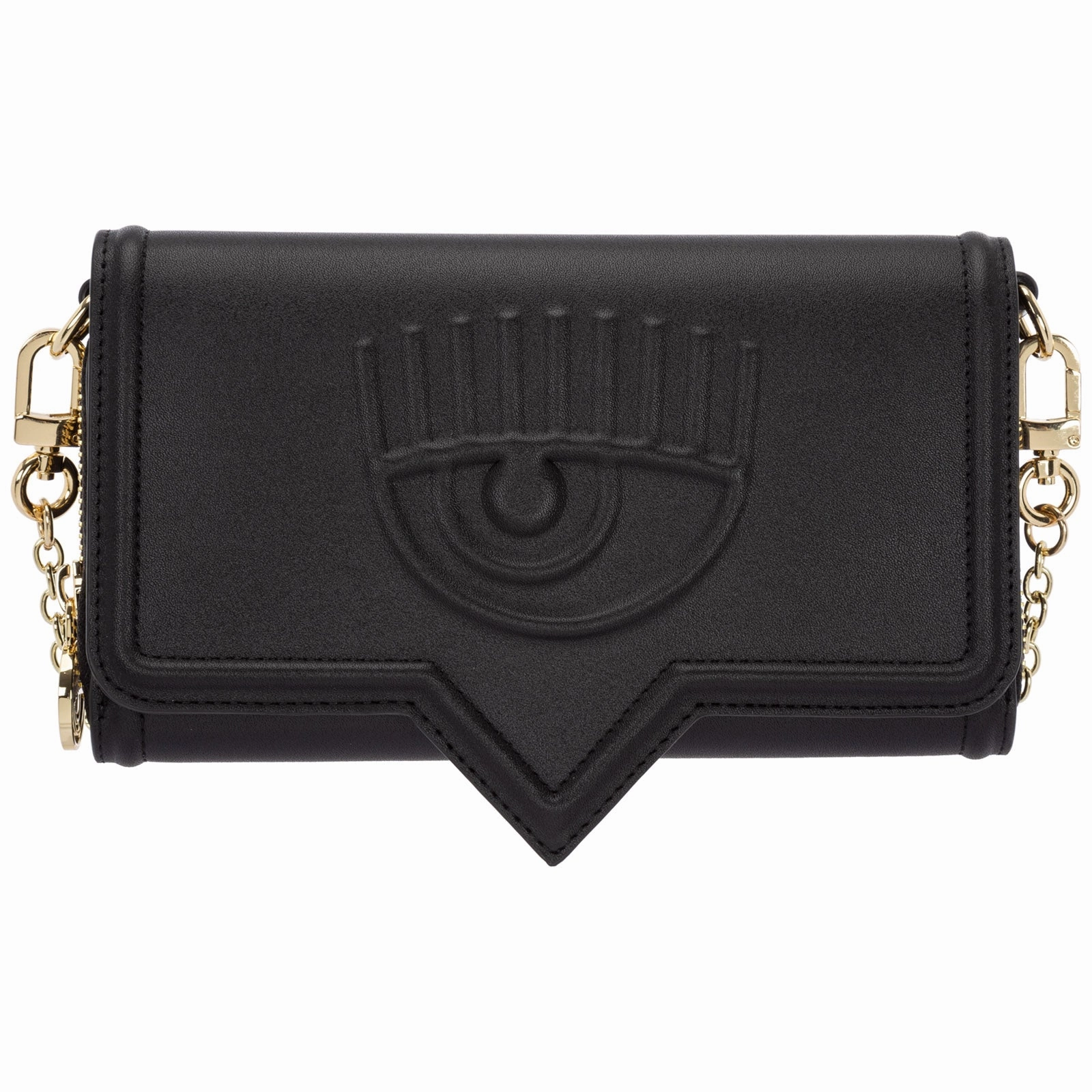 Chiara Ferragni Eye-Detailed Chain-Linked Clutch Bag