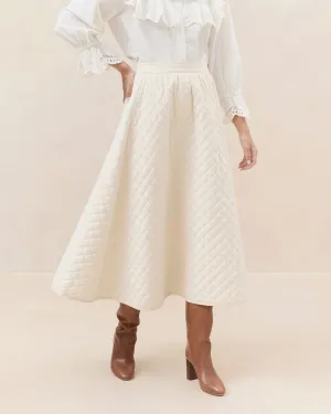 Clara Cream A-Line Skirt