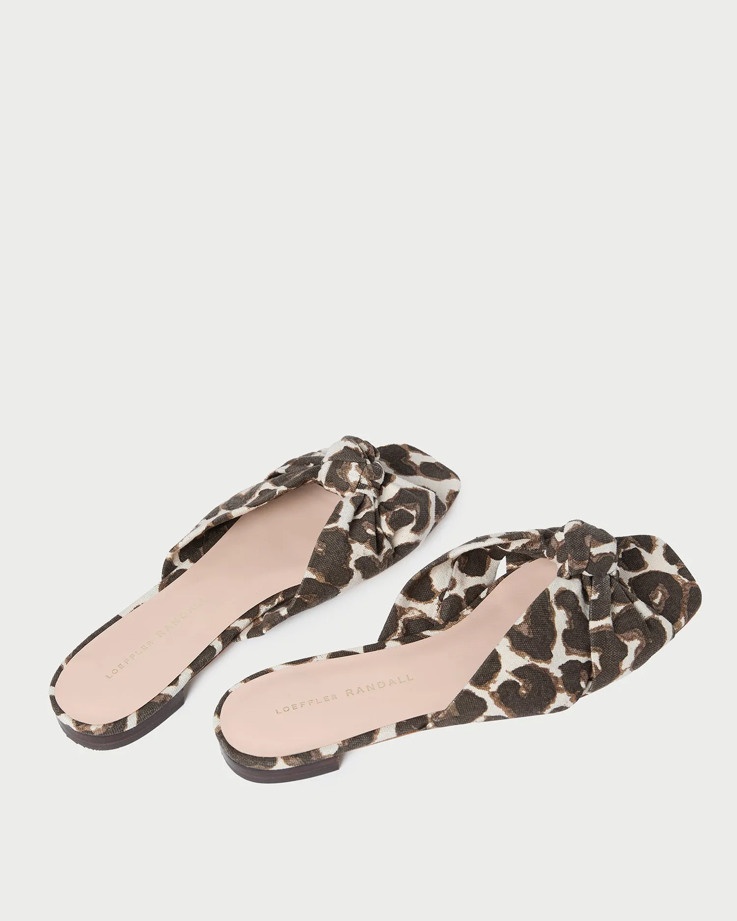 Claudette Leopard Knot Flat Sandal
