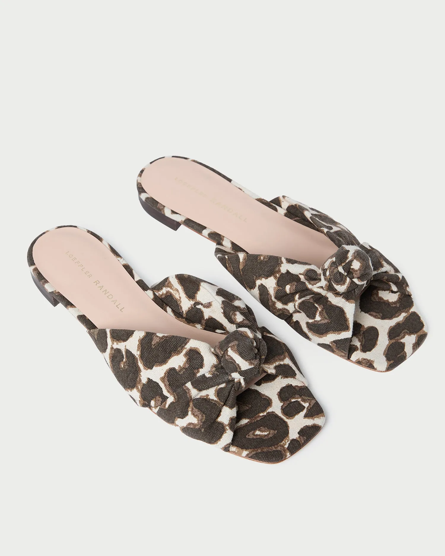 Claudette Leopard Knot Flat Sandal