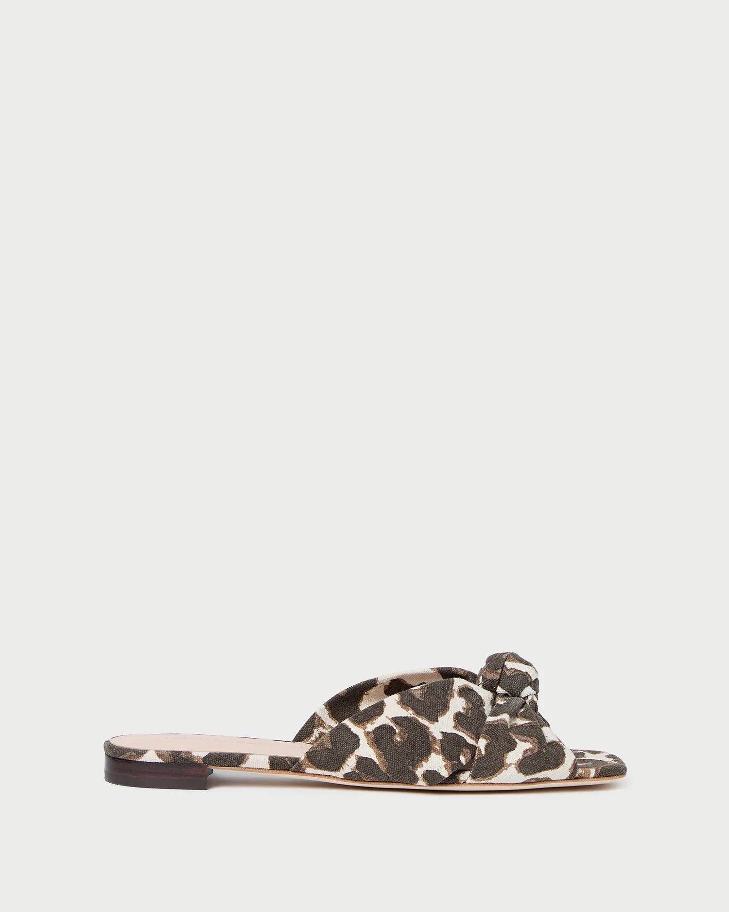 Claudette Leopard Knot Flat Sandal