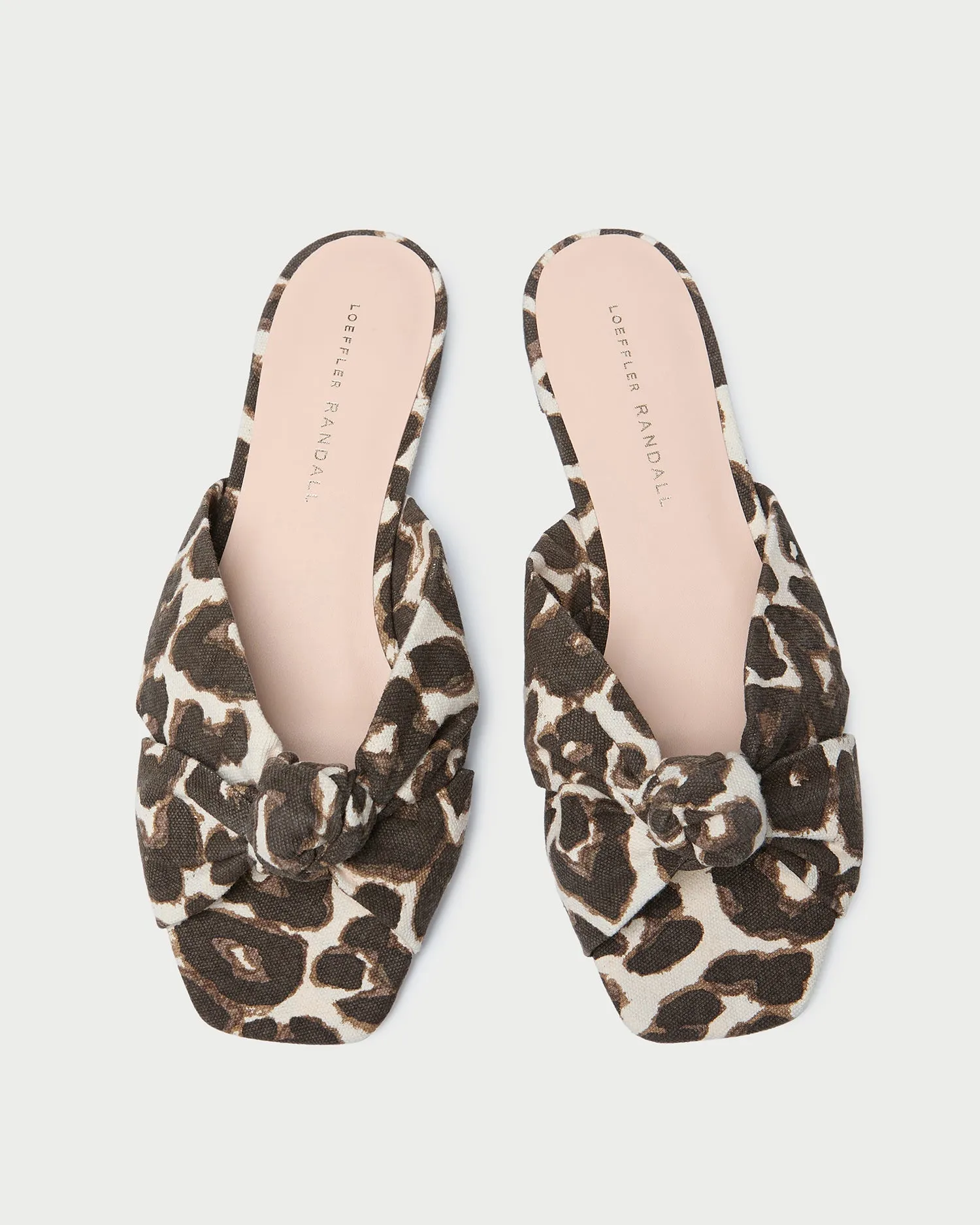 Claudette Leopard Knot Flat Sandal