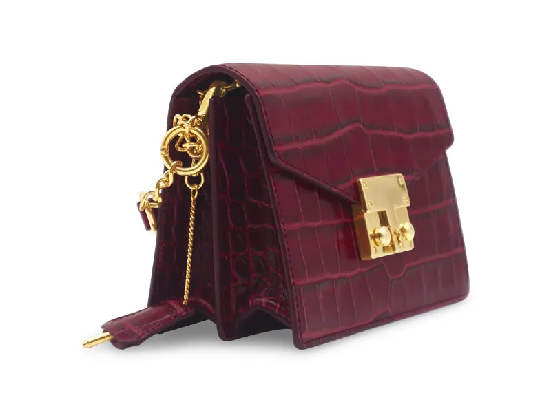 Coppelia - Small Orinoco Shoulder Bag - Wine
