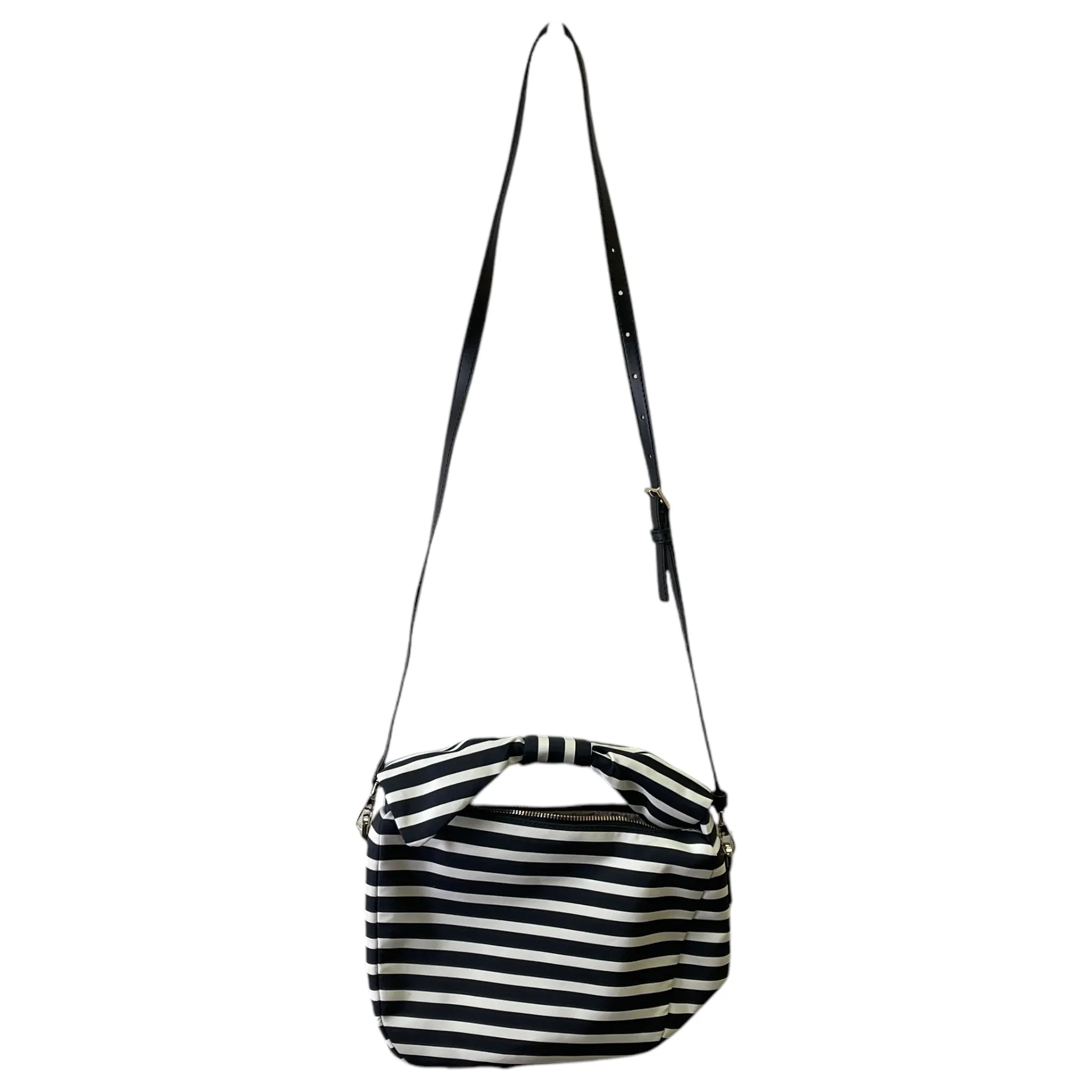 Crossbody Designer By Kate Spade In Black & White, Size:Medium