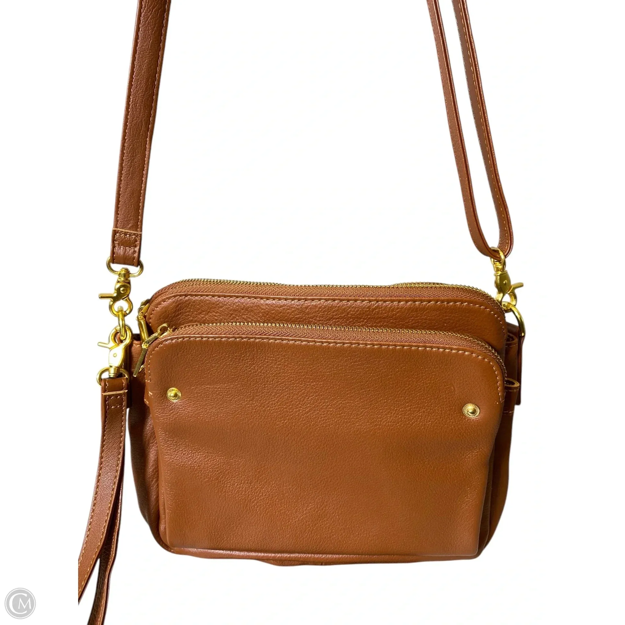 Crossbody Leather By Clothes Mentor, Size: Medium