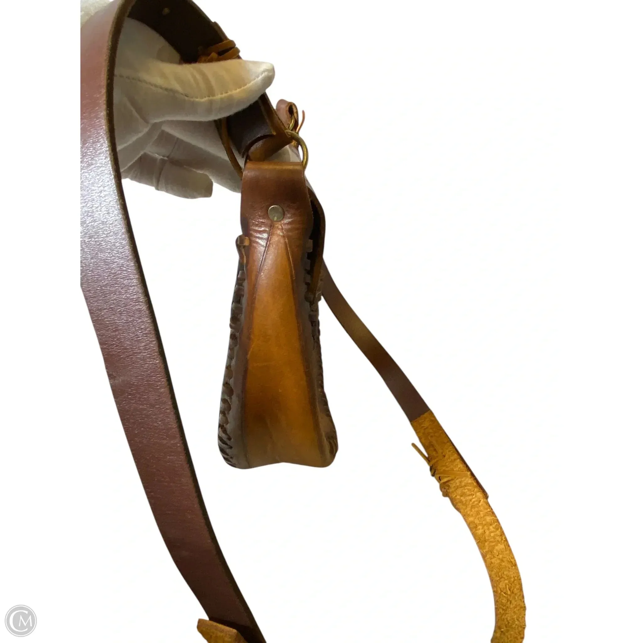 Crossbody Leather By Clothes Mentor, Size: Medium