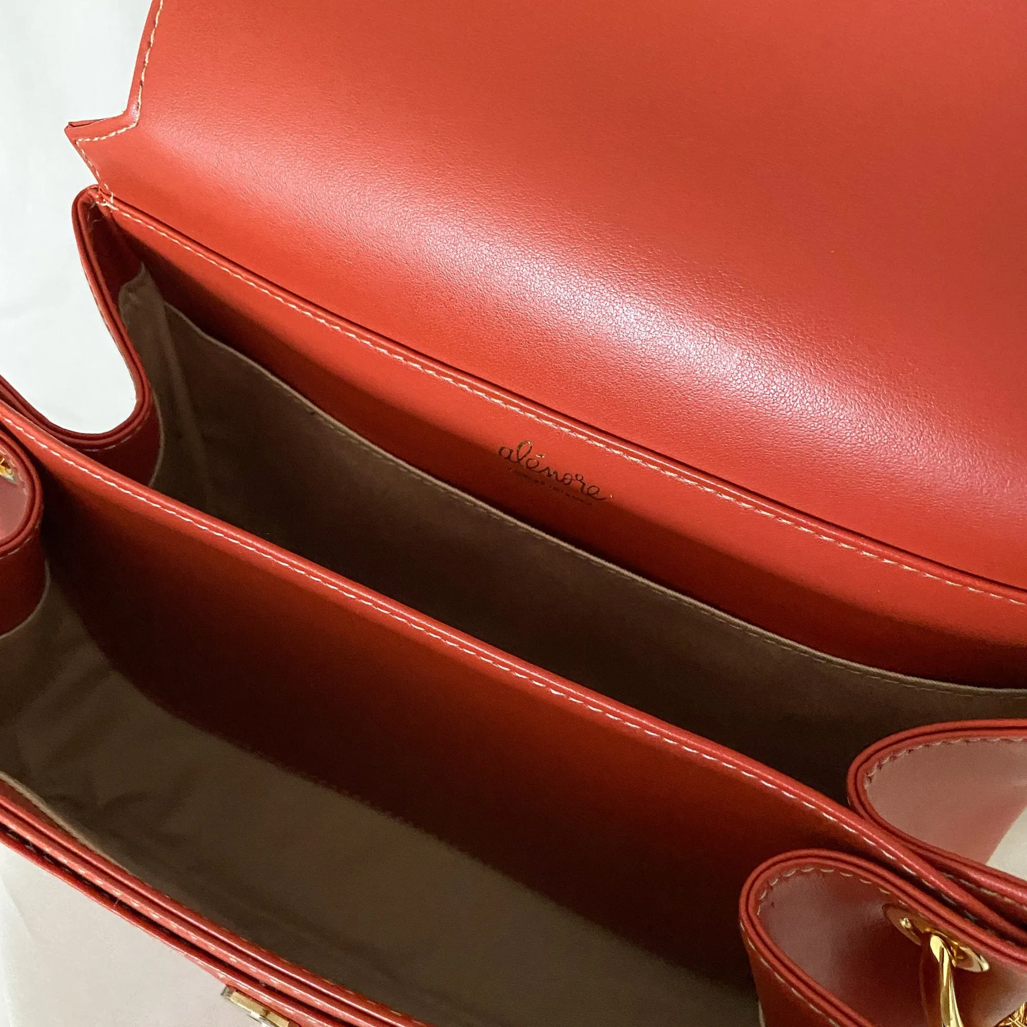 Daisy Maxi Vegan Apple Leather Crossbody | Terracotta