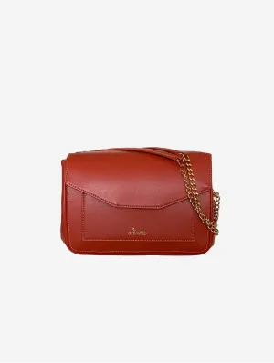 Daisy Maxi Vegan Apple Leather Crossbody | Terracotta
