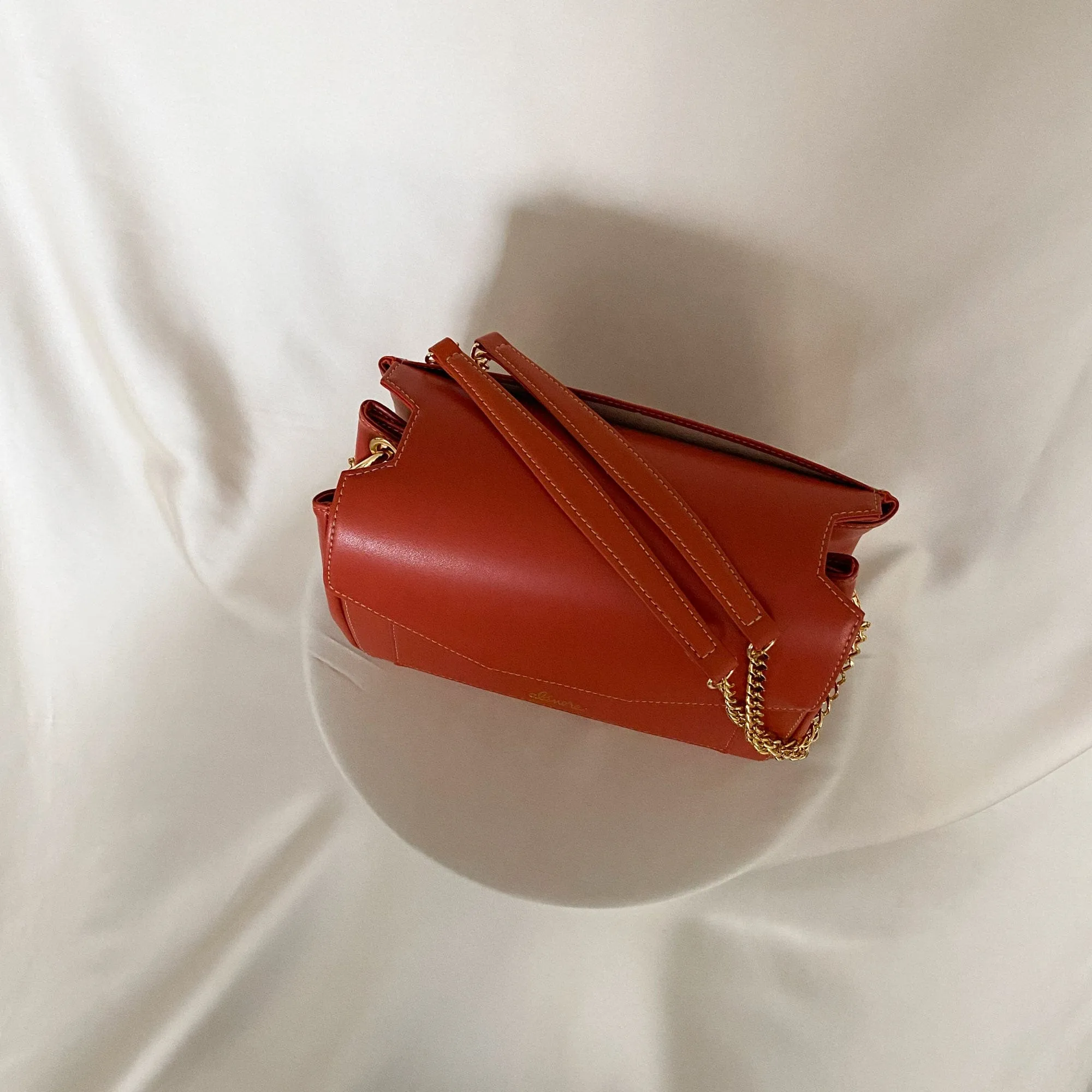 Daisy Maxi Vegan Apple Leather Crossbody | Terracotta