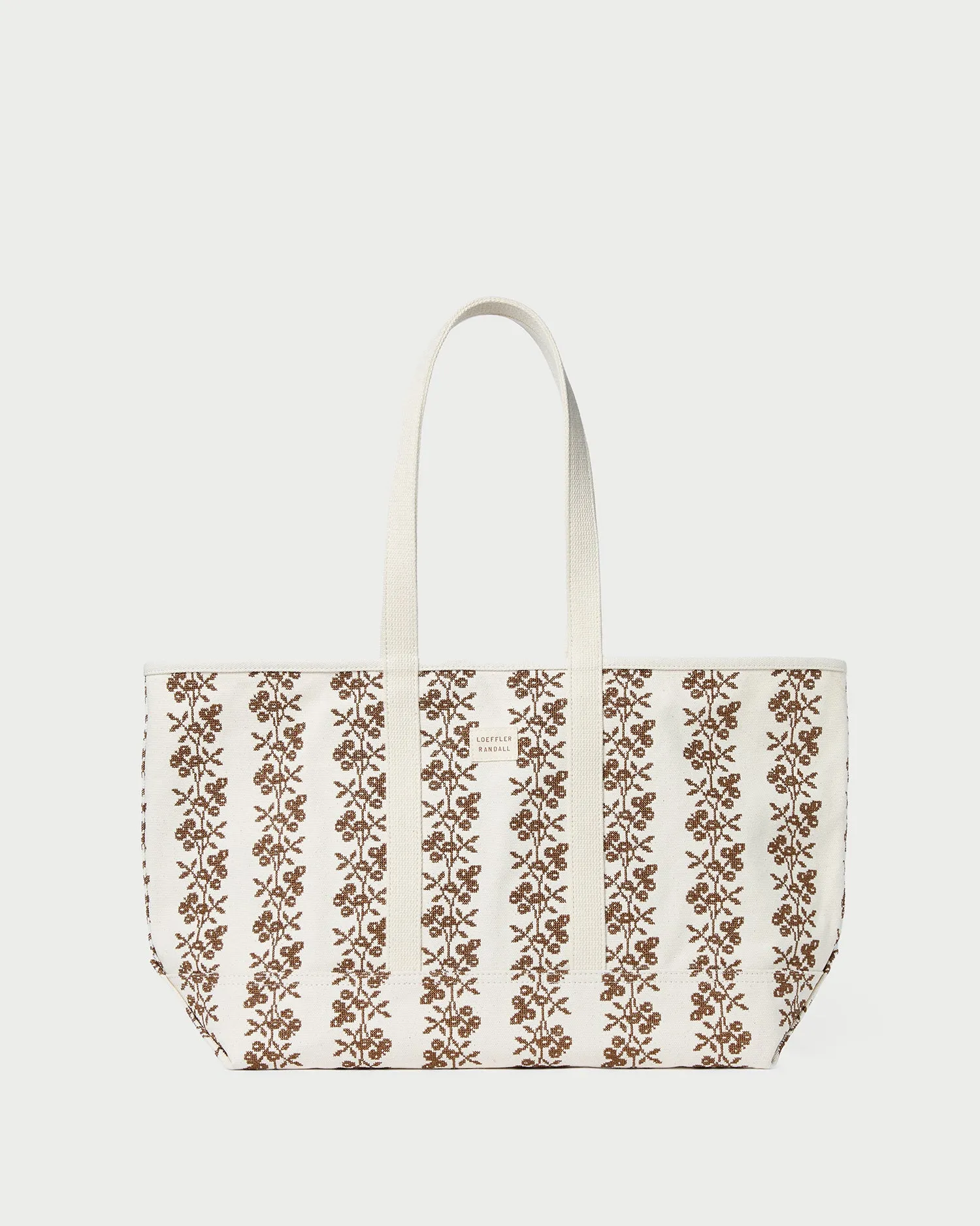 Deanie Natural/Brown Embroidered Tote