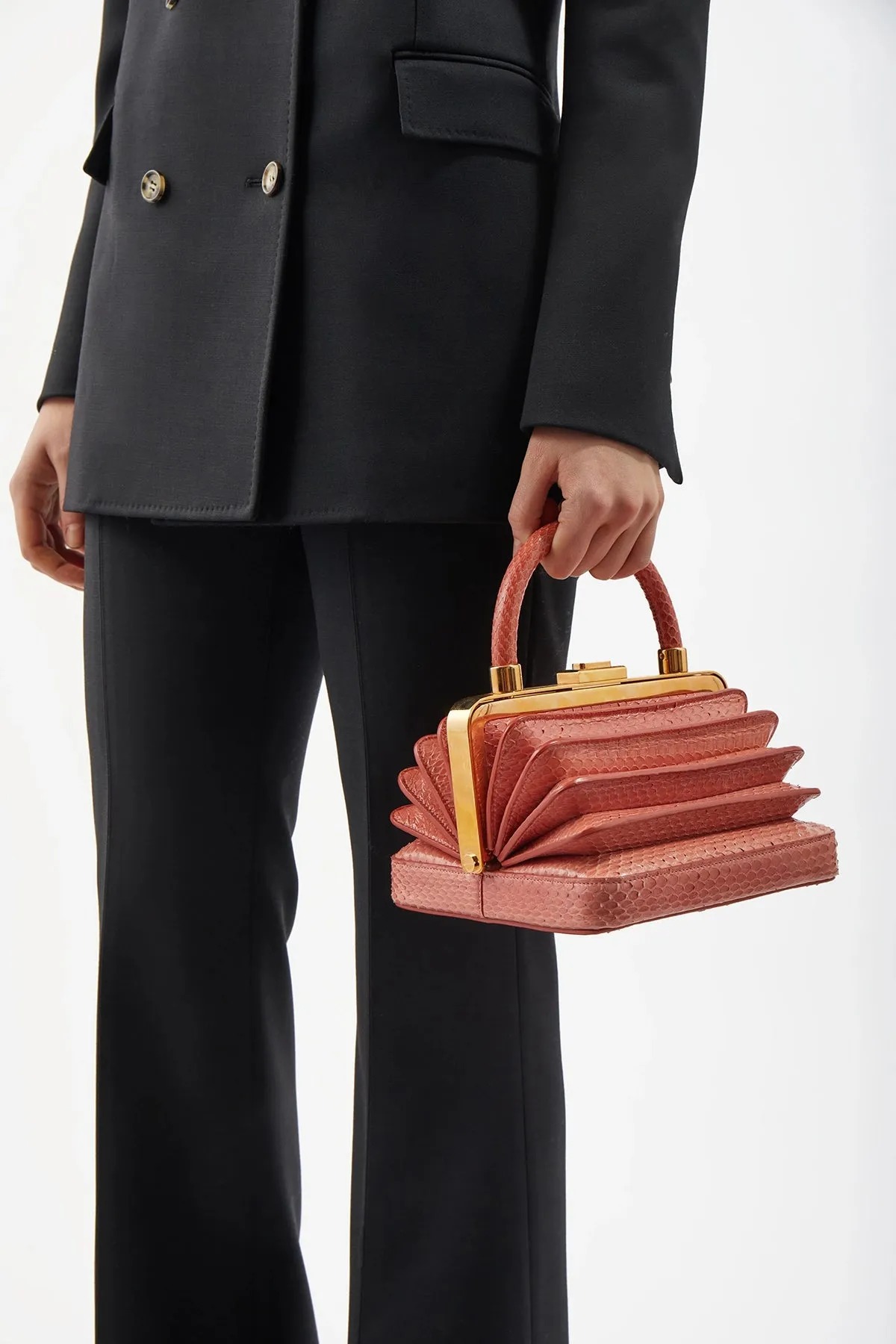 Diana Bag in Pink Snakeskin