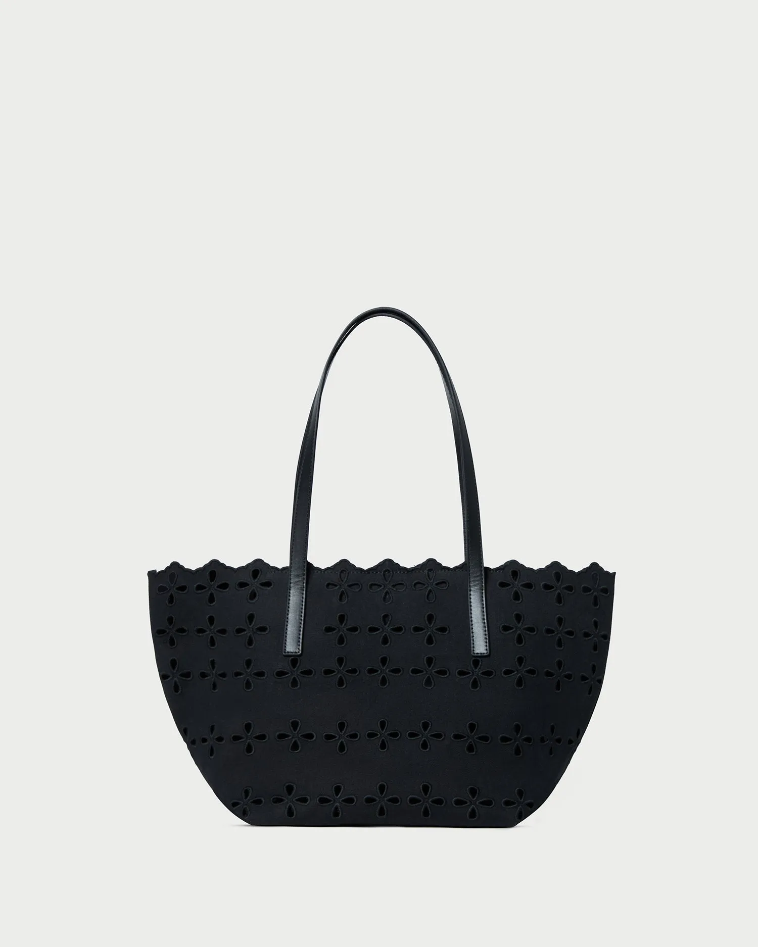 Easton Black Embroidered Canvas Tote