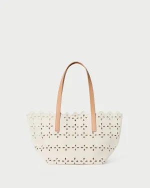 Easton Natural Embroidered Canvas Tote