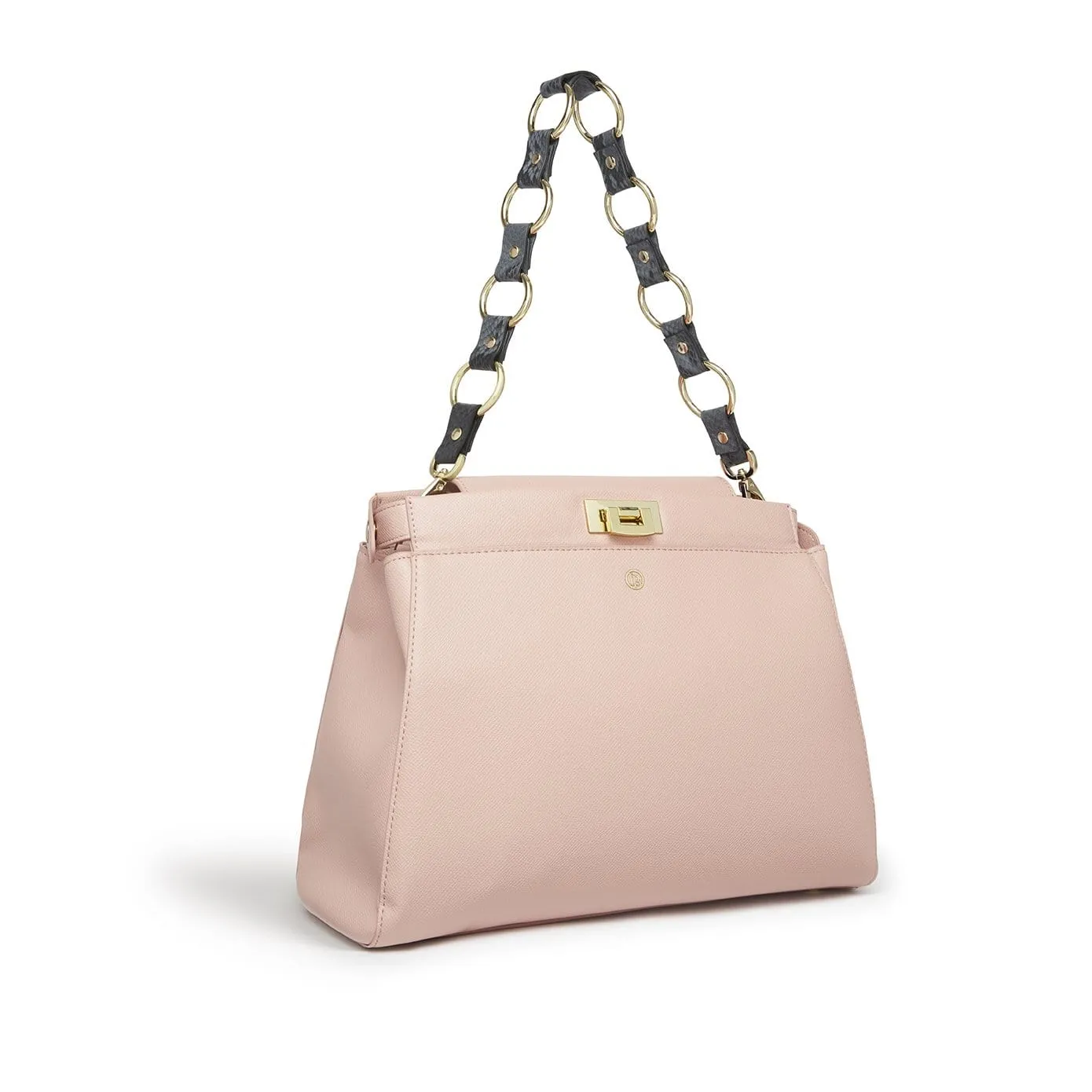 Elm Vegan Leather Shoulder Bag | Pink Nude