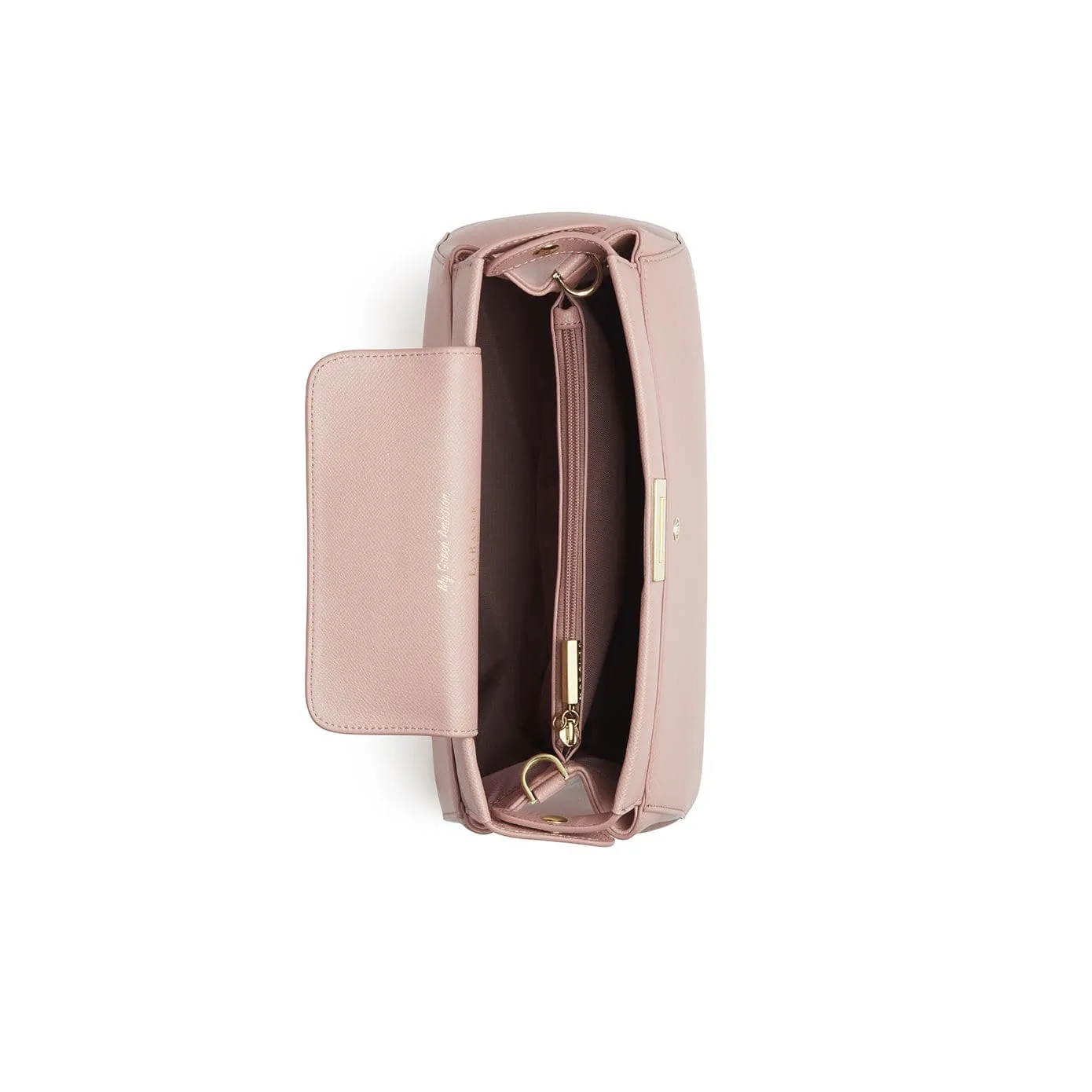 Elm Vegan Leather Shoulder Bag | Pink Nude