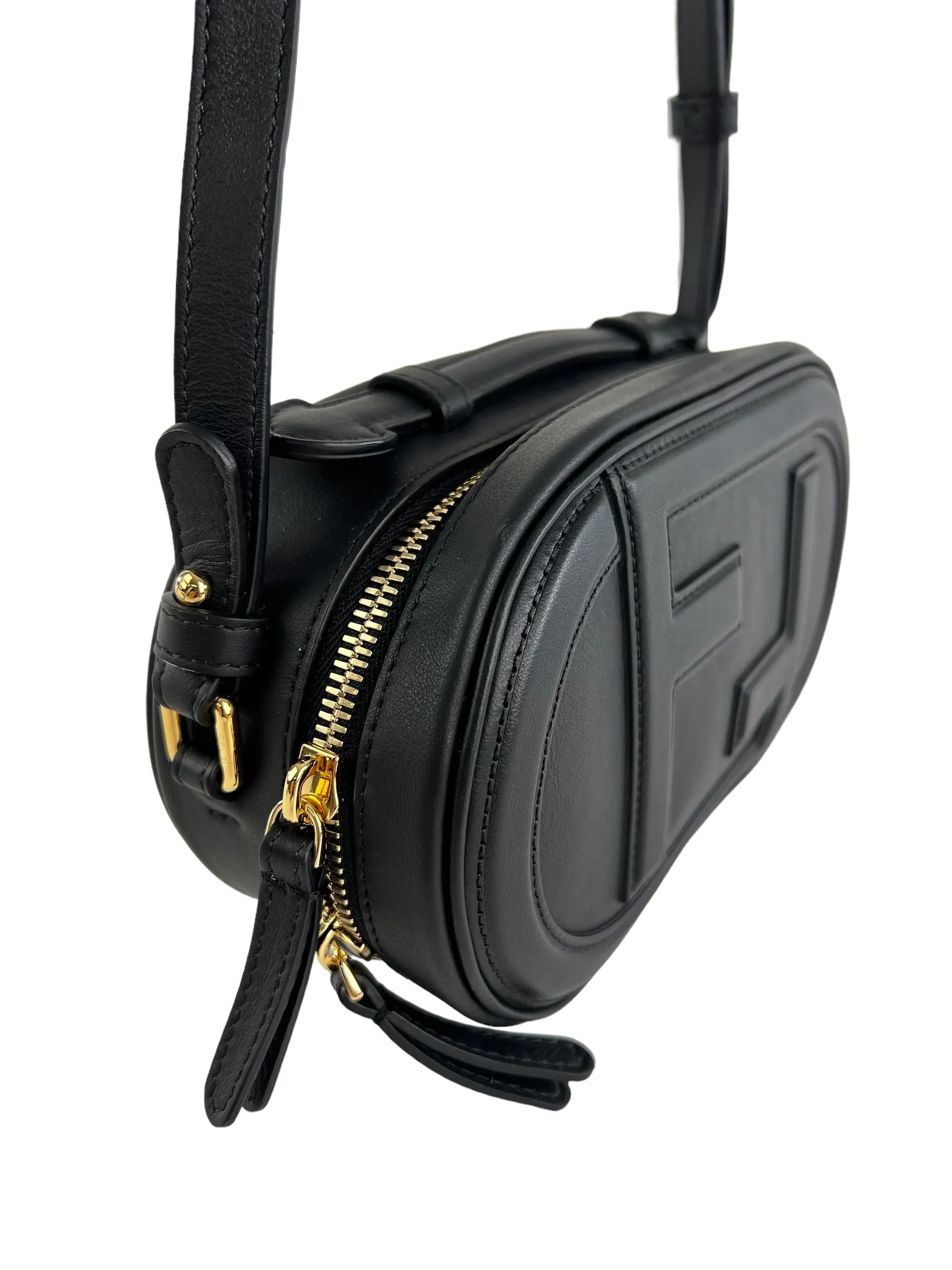 Fendi Black O'Lock Mini Camera Case Crossbody