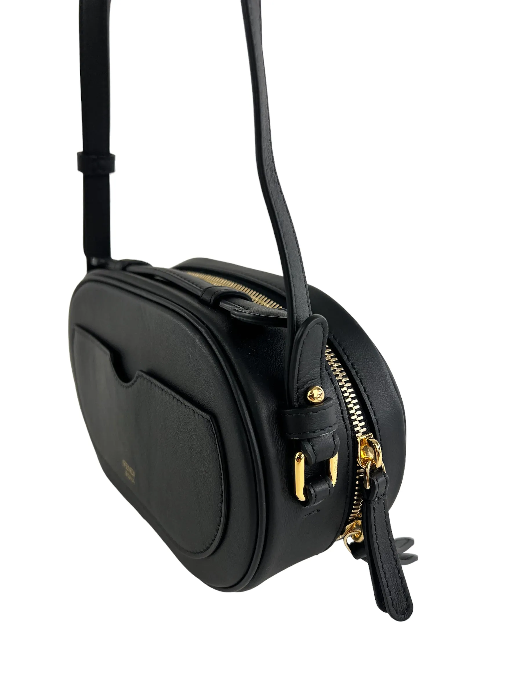 Fendi Black O'Lock Mini Camera Case Crossbody