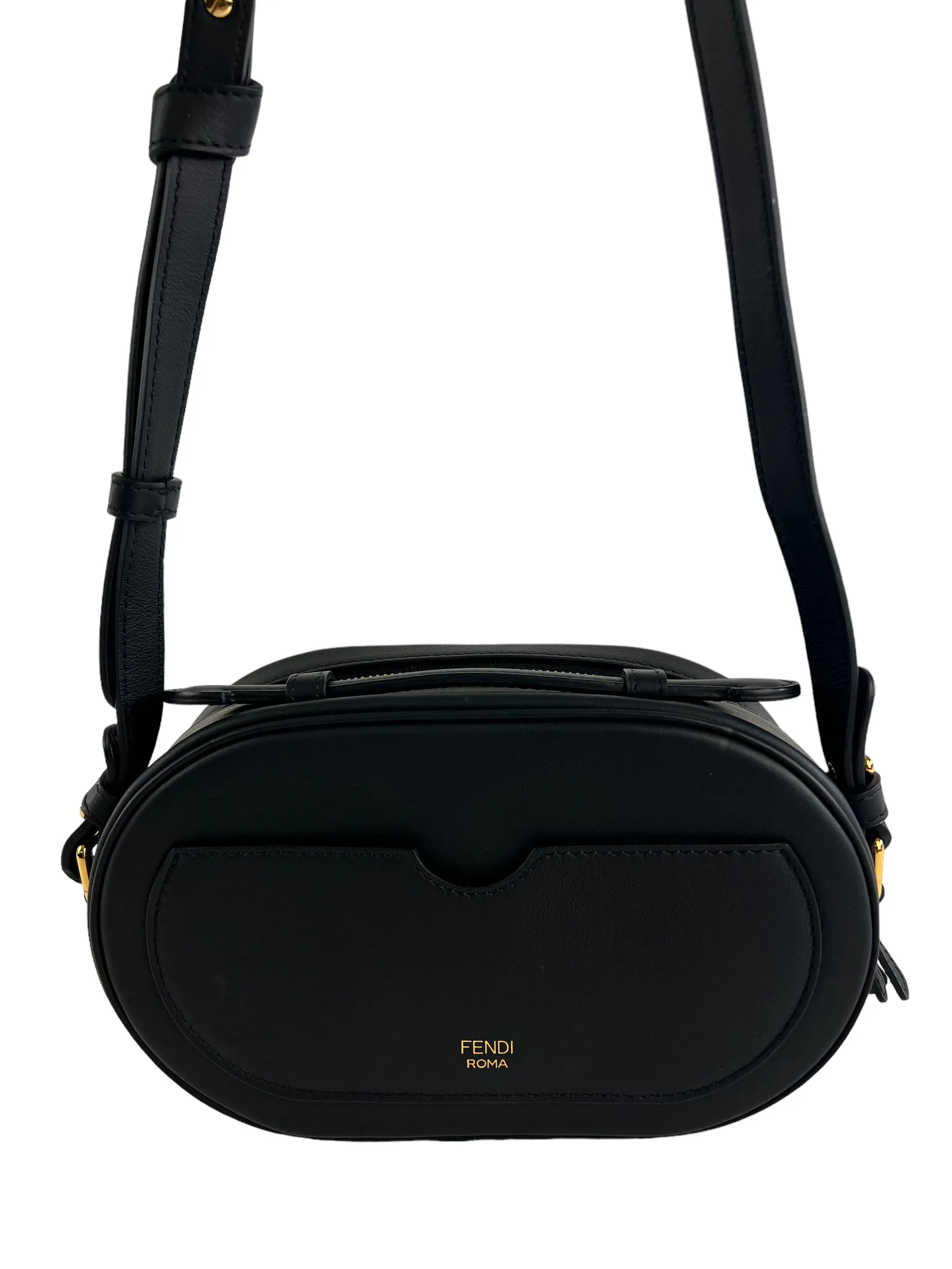 Fendi Black O'Lock Mini Camera Case Crossbody