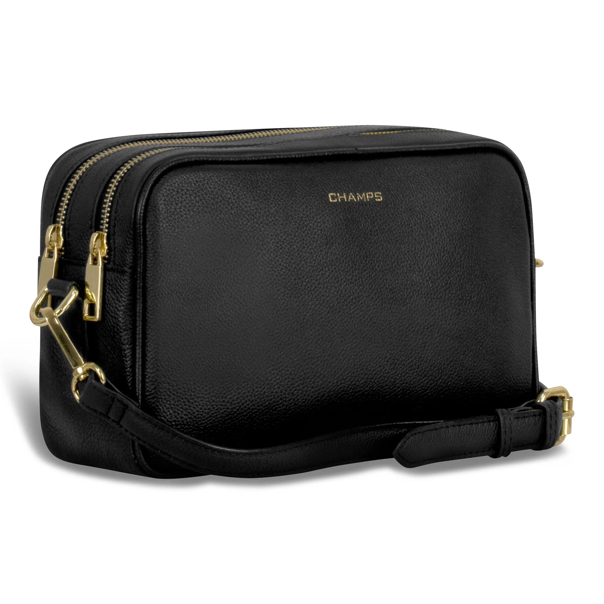 Gala / Leather Double-Zip Shoulder Bag *Drop Ship*