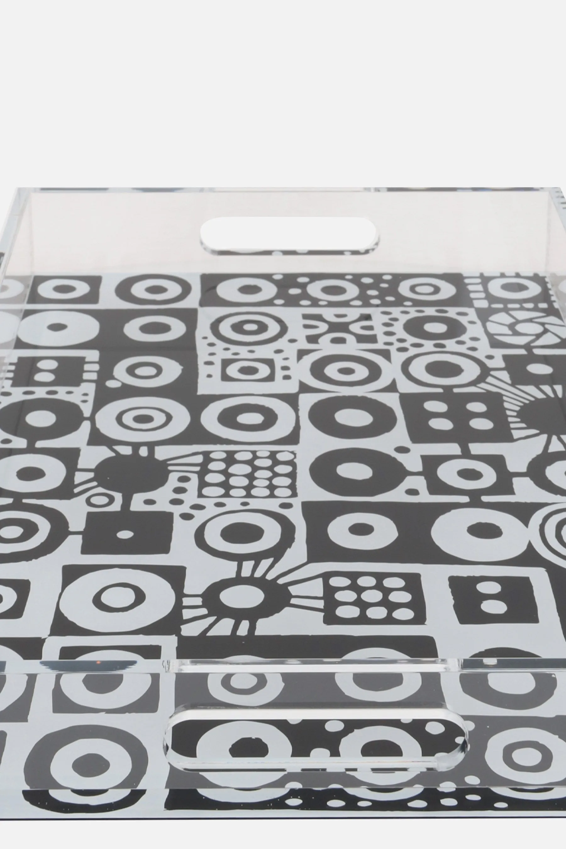 graphic print plexiglass rectangular tray