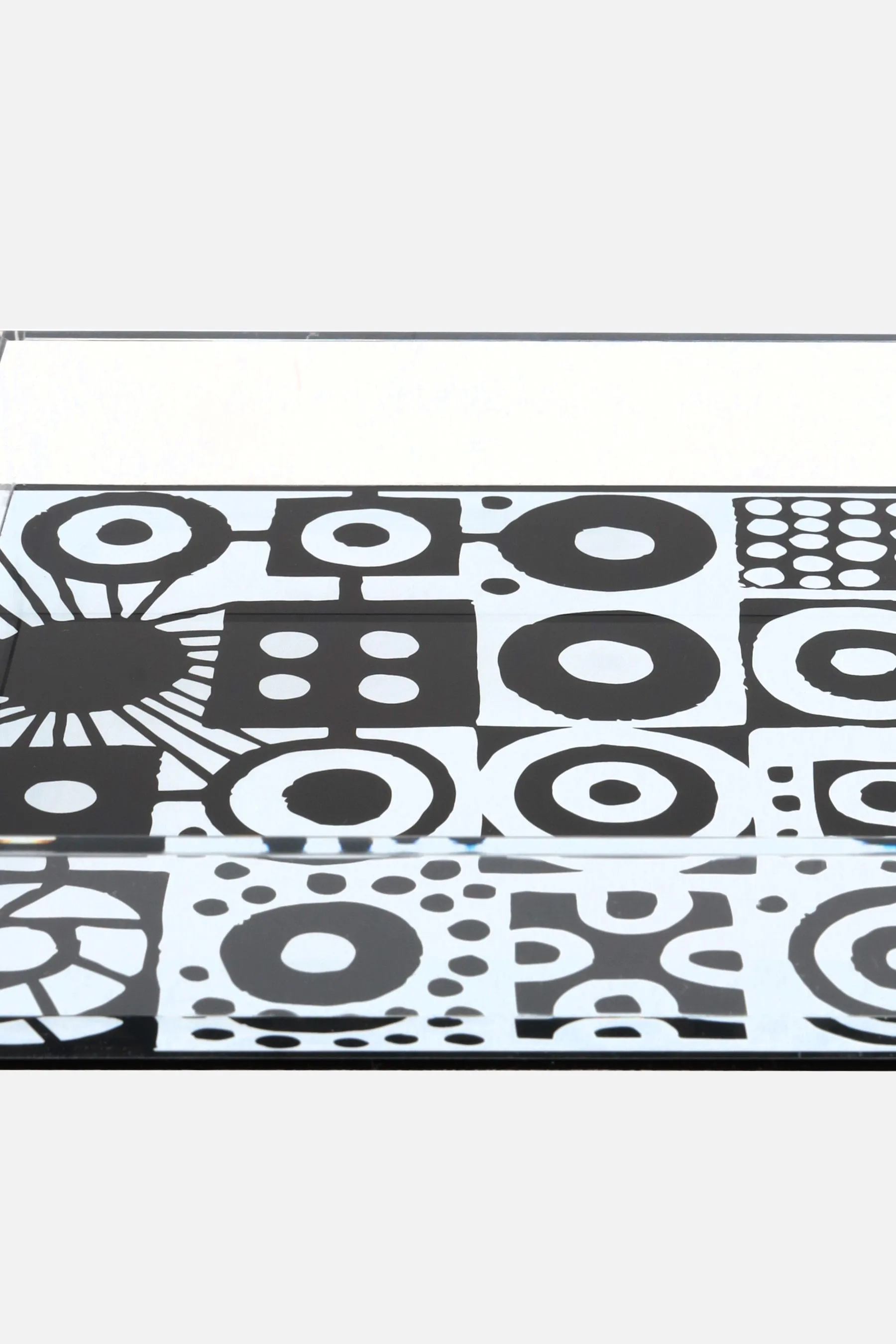 graphic print plexiglass vide poche plate