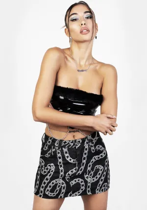 GROUNDED LOW RISE DENIM MINI SKIRT